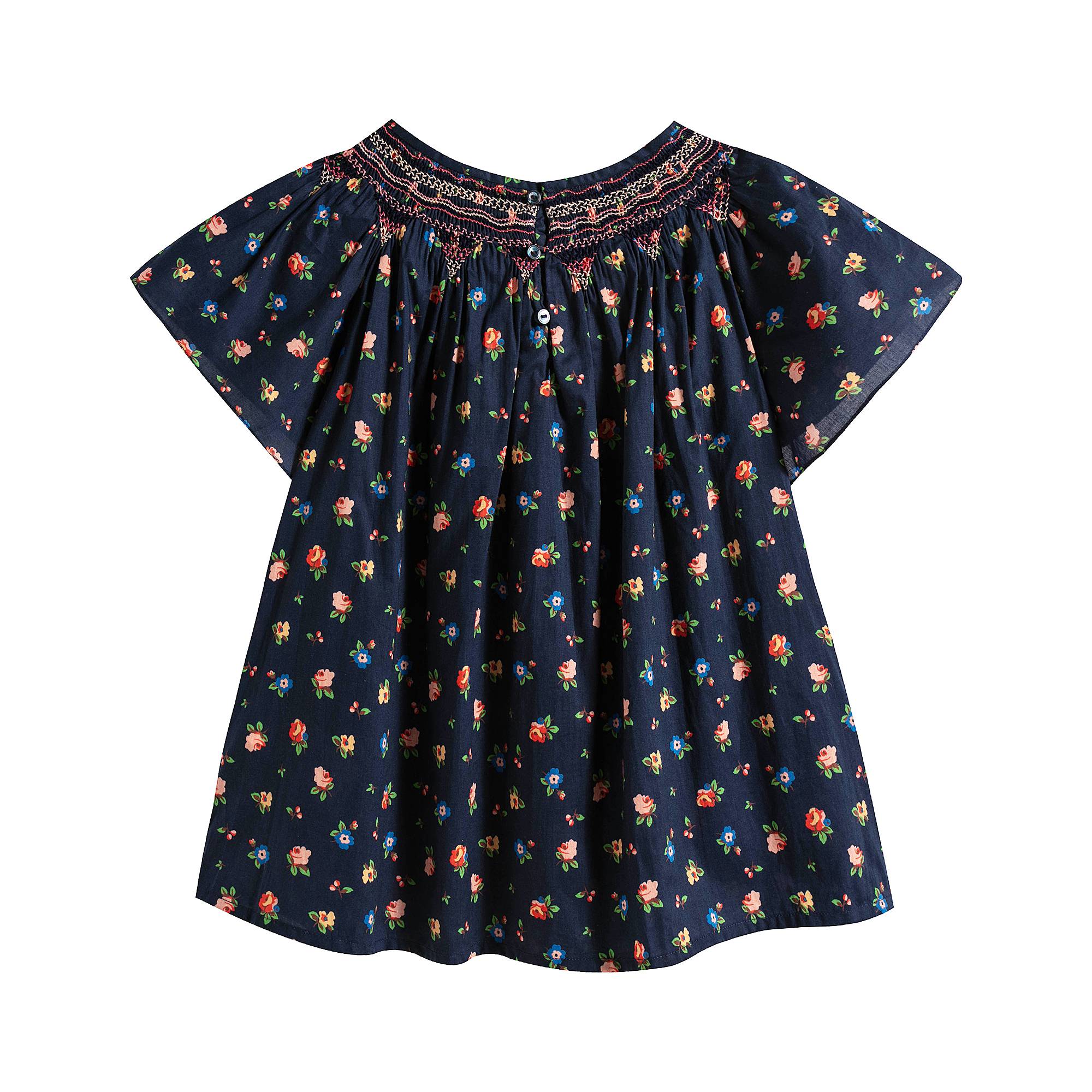 Girls Navy Printing Cotton Top