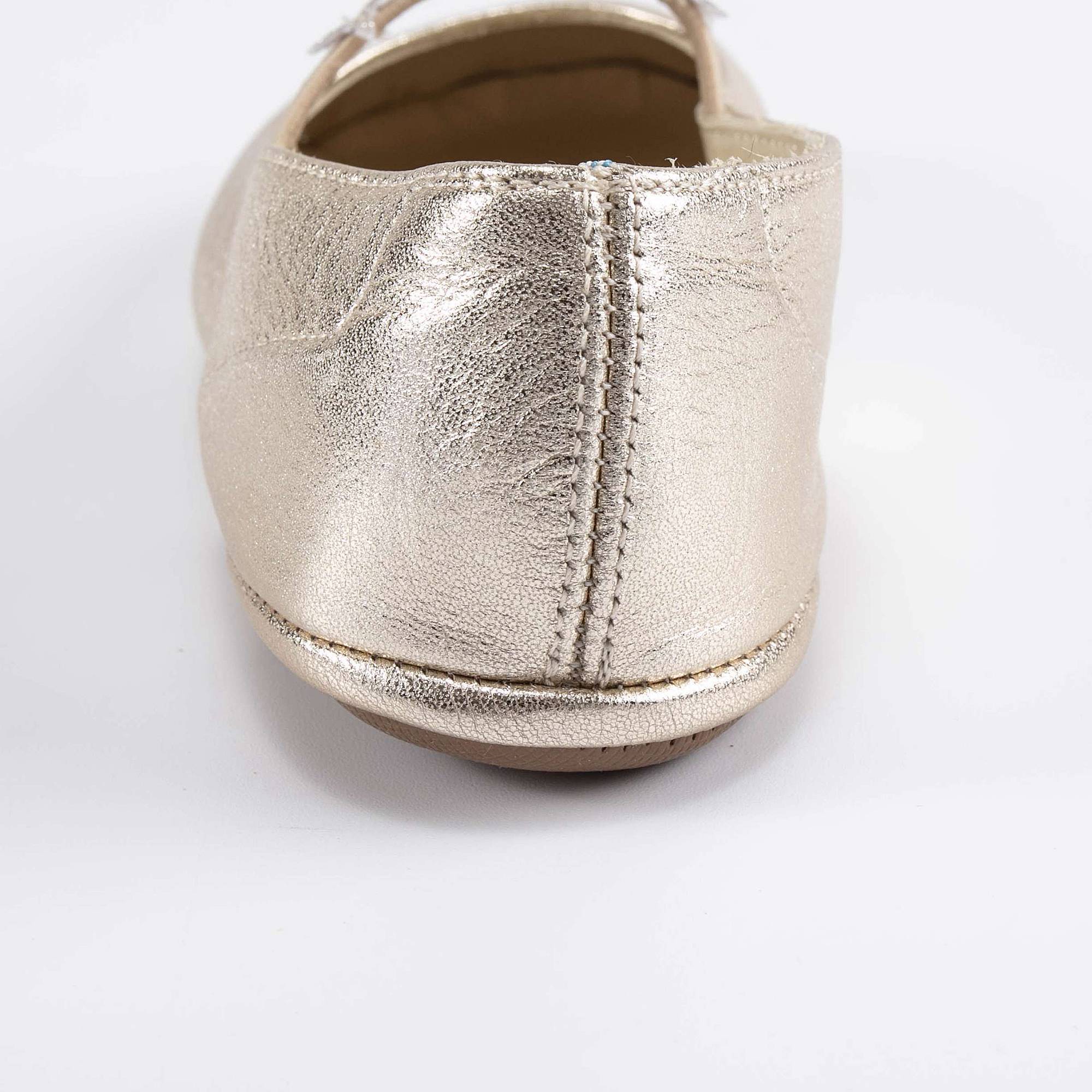 Girls Gold Stars Leather Shoes
