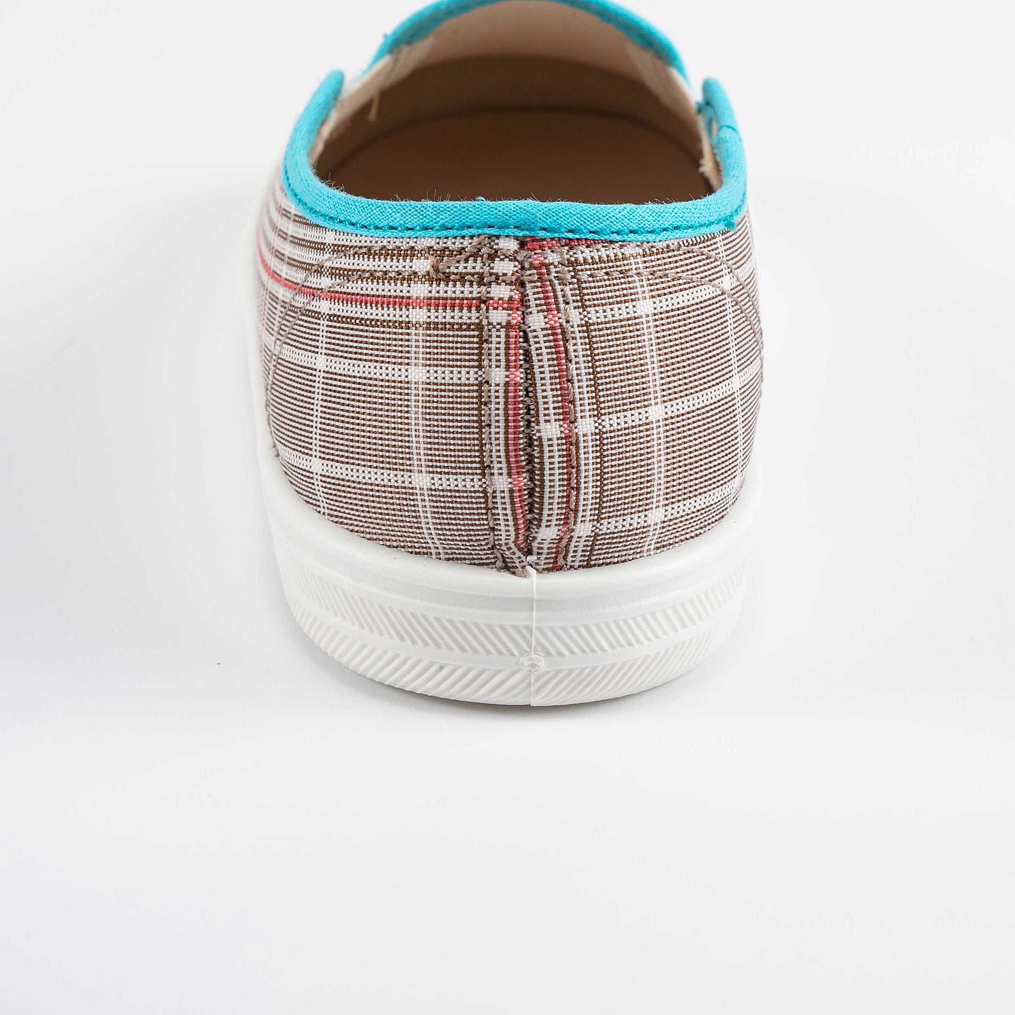 Boys & Girls Beige Check Shoes