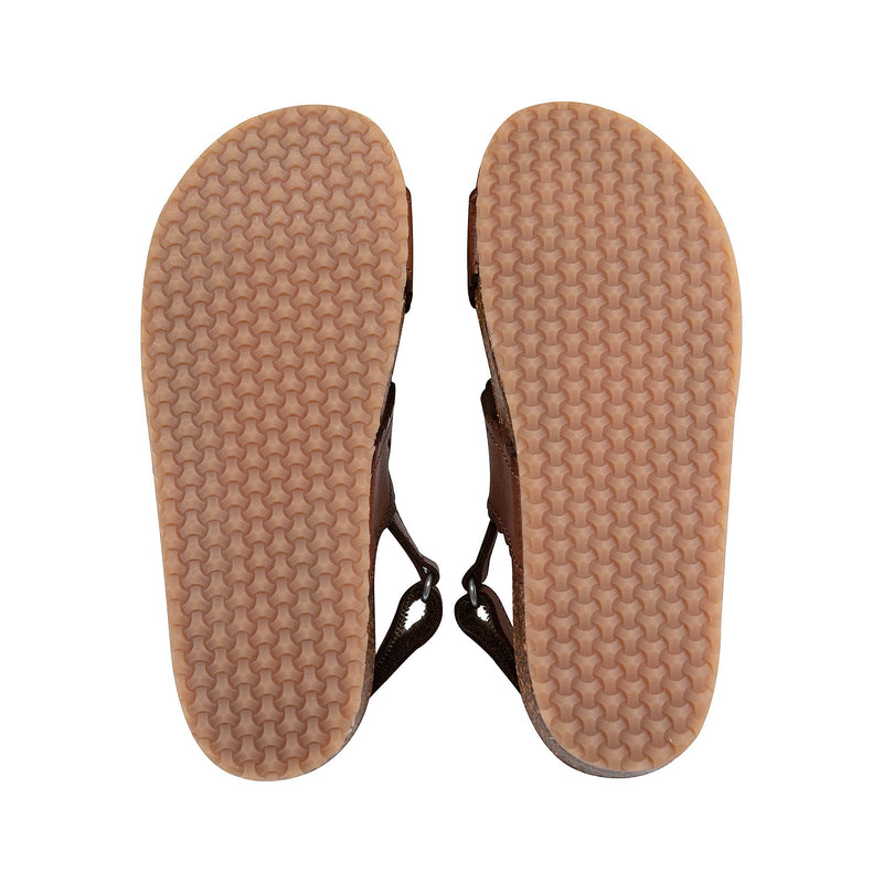 Girls Brown Leather Sandals