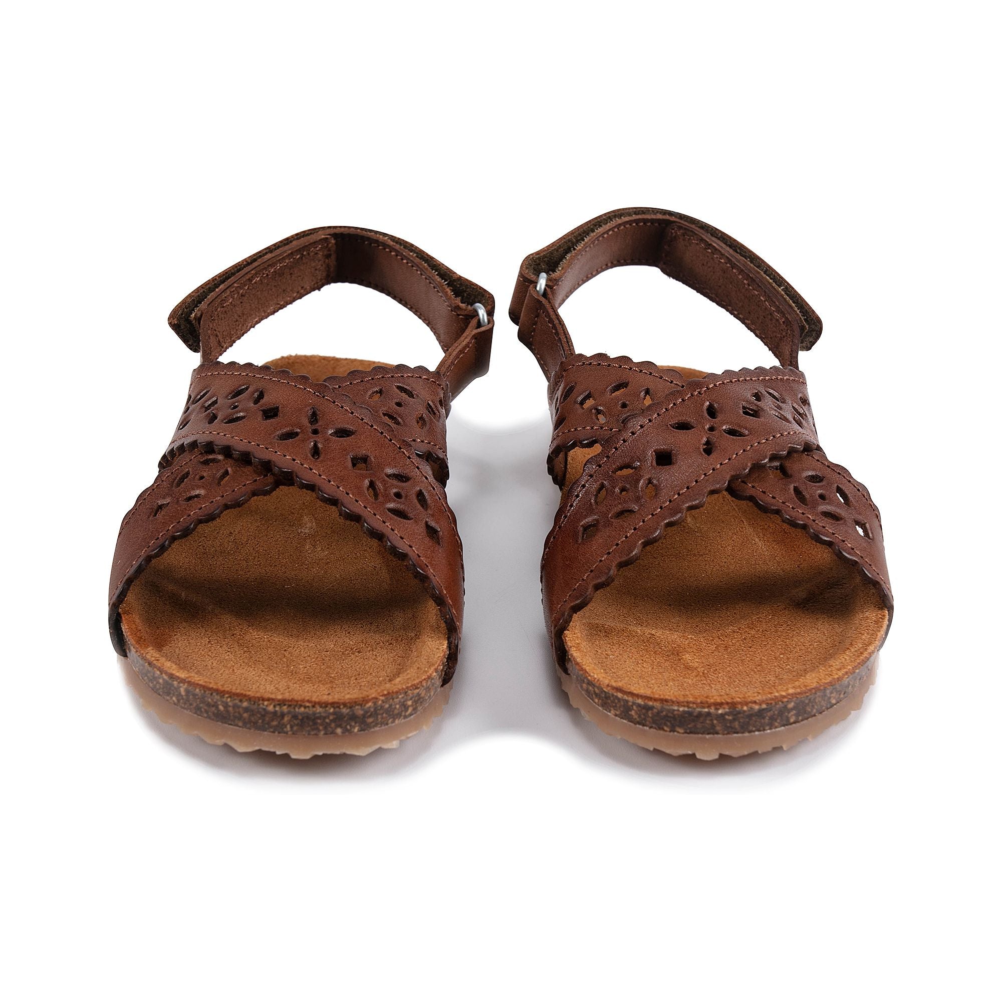 Girls Brown Leather Sandals