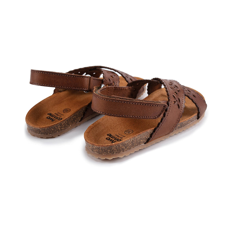 Girls Brown Leather Sandals