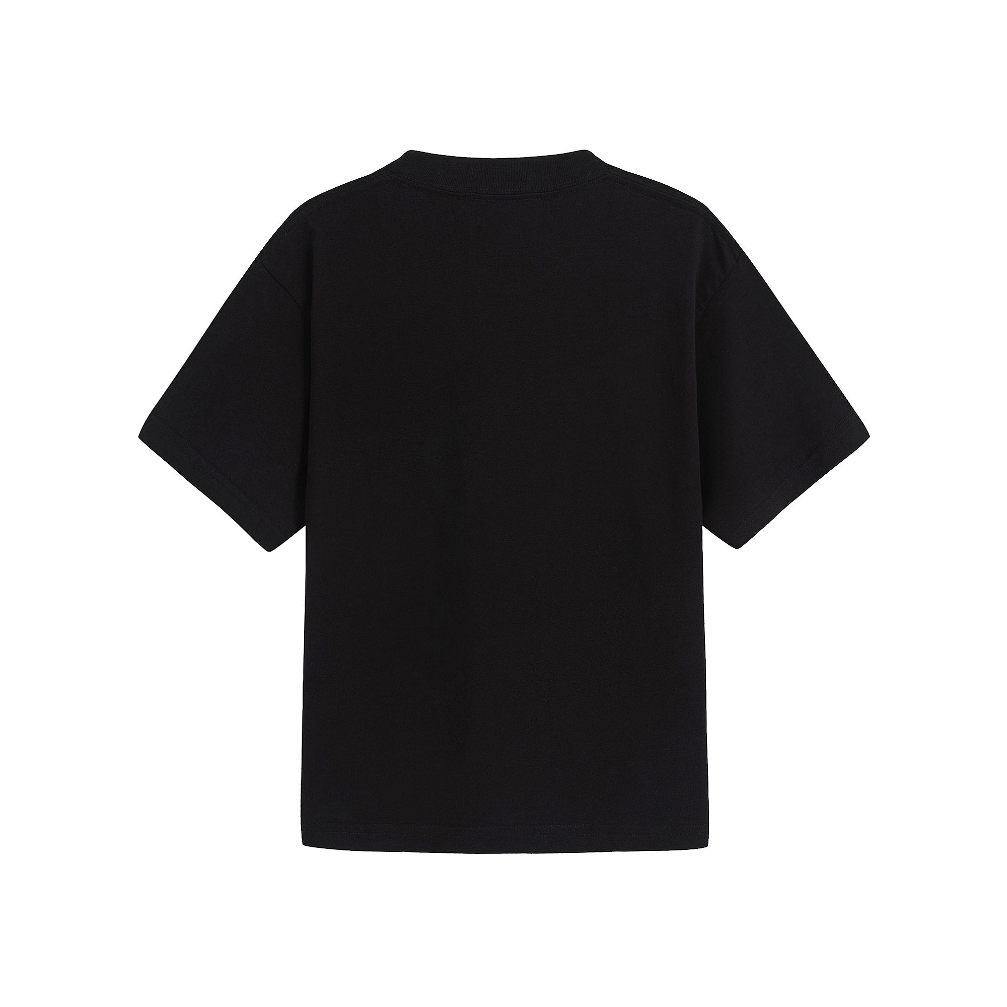 Boys & Girls Black Cotton T-Shirt