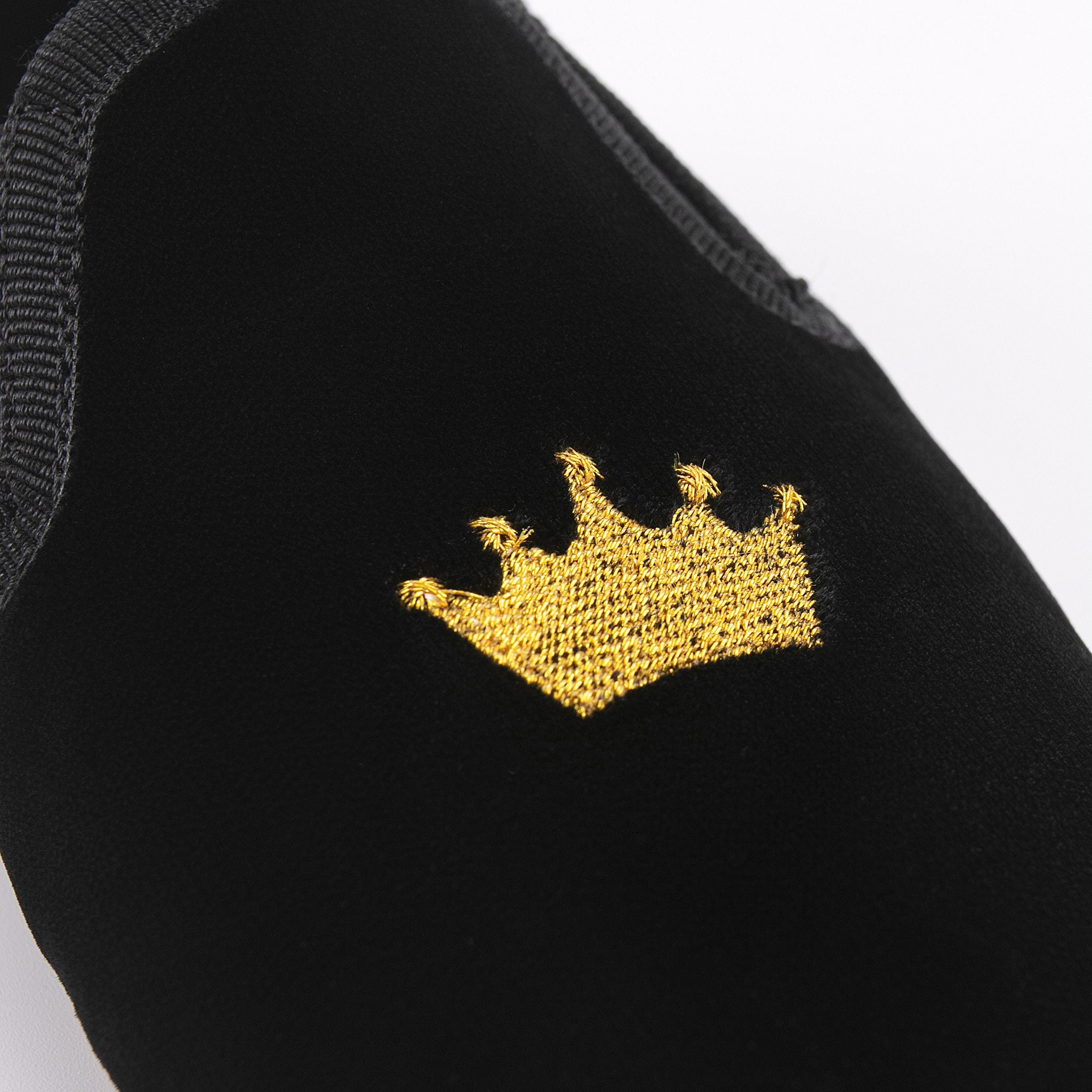 Girls Black Crown Flat Shoes