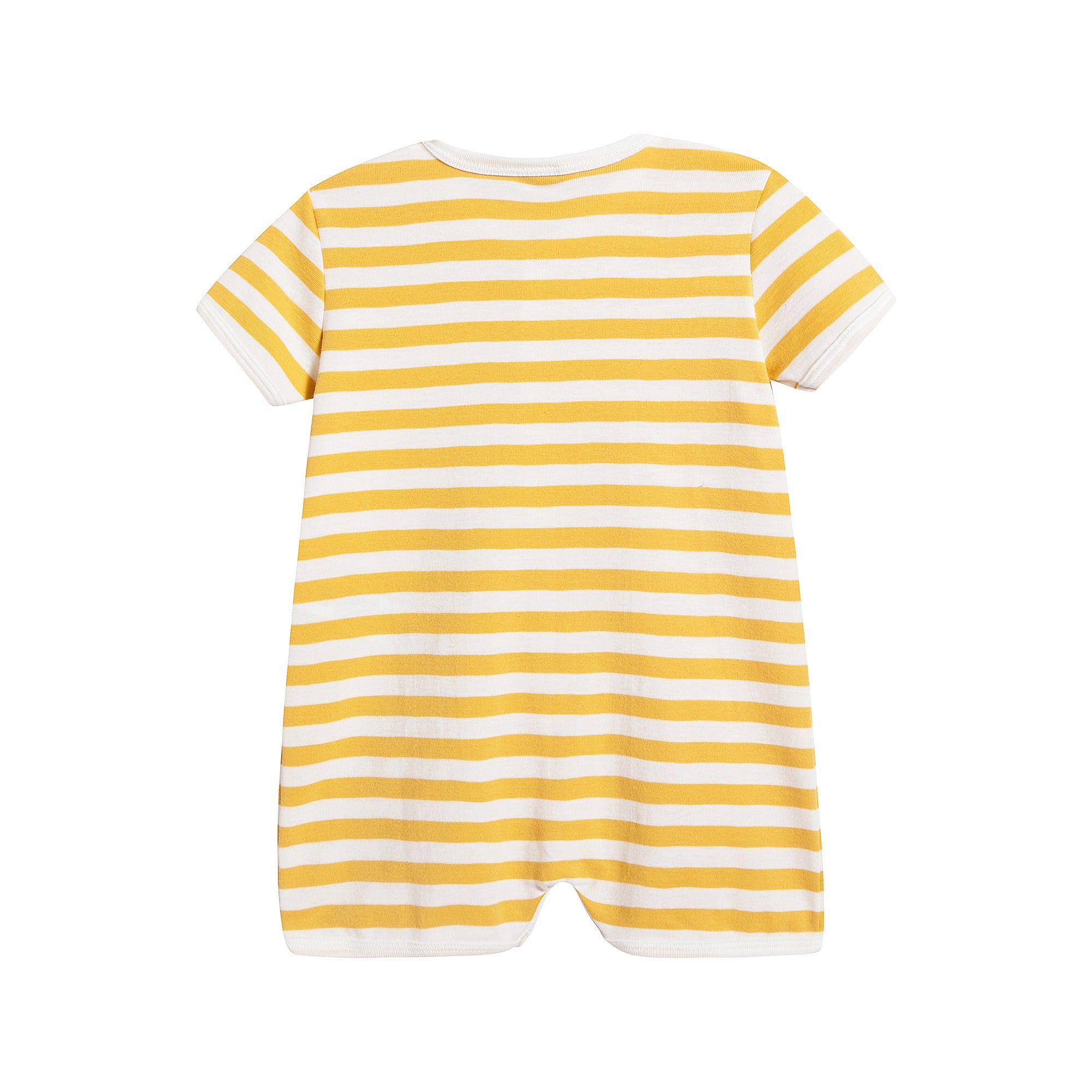 Baby Boys Yellow Stripes Cotton Babysuit