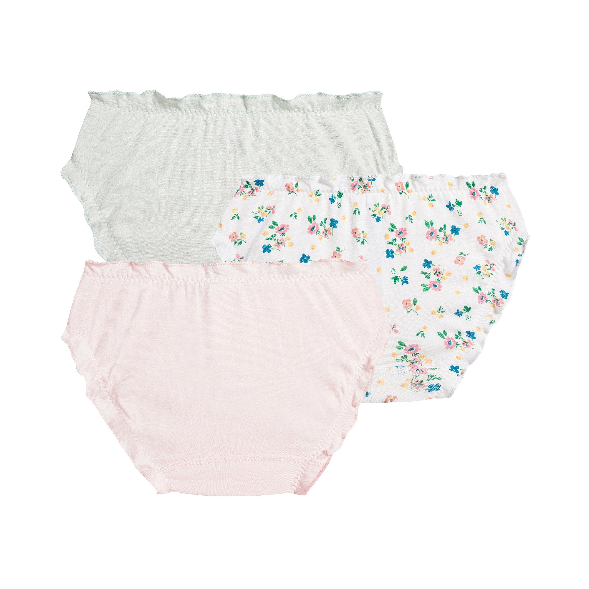 Girls Multicolor Cotton Underwear Set (3 Pack)