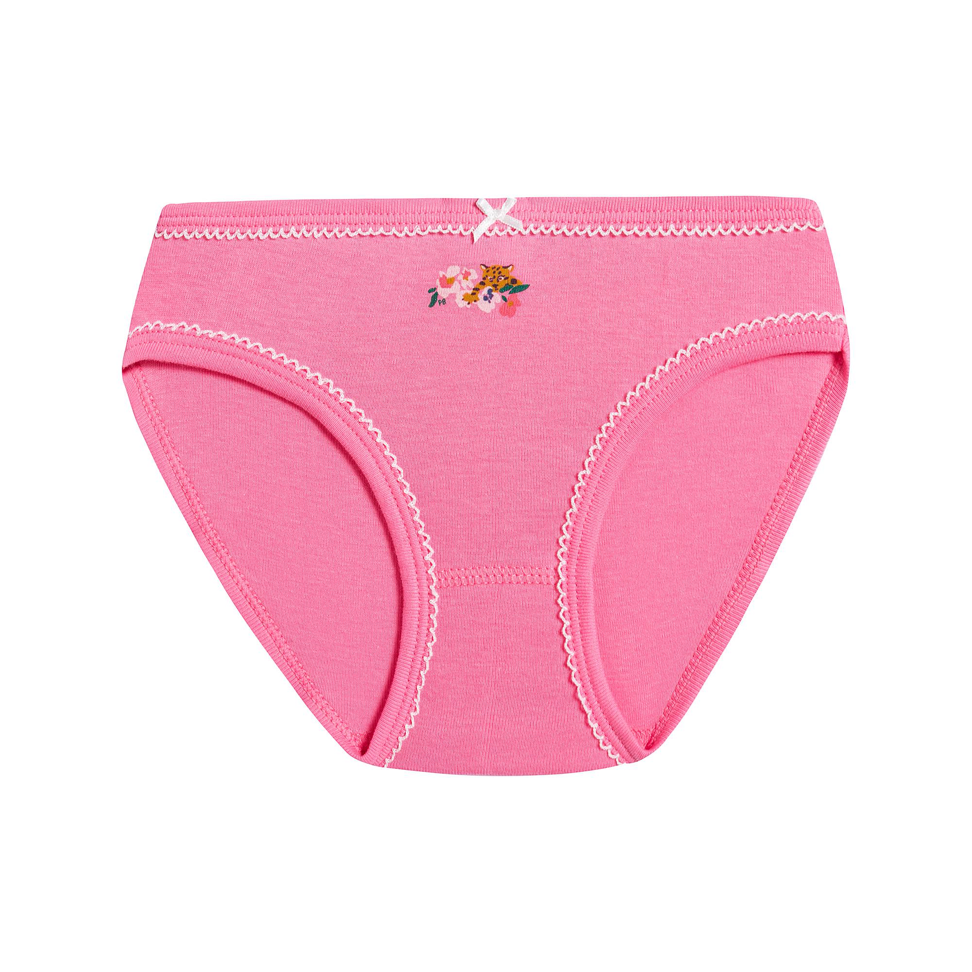Girls Multicolor Cotton Underwear Set (5 Pack)