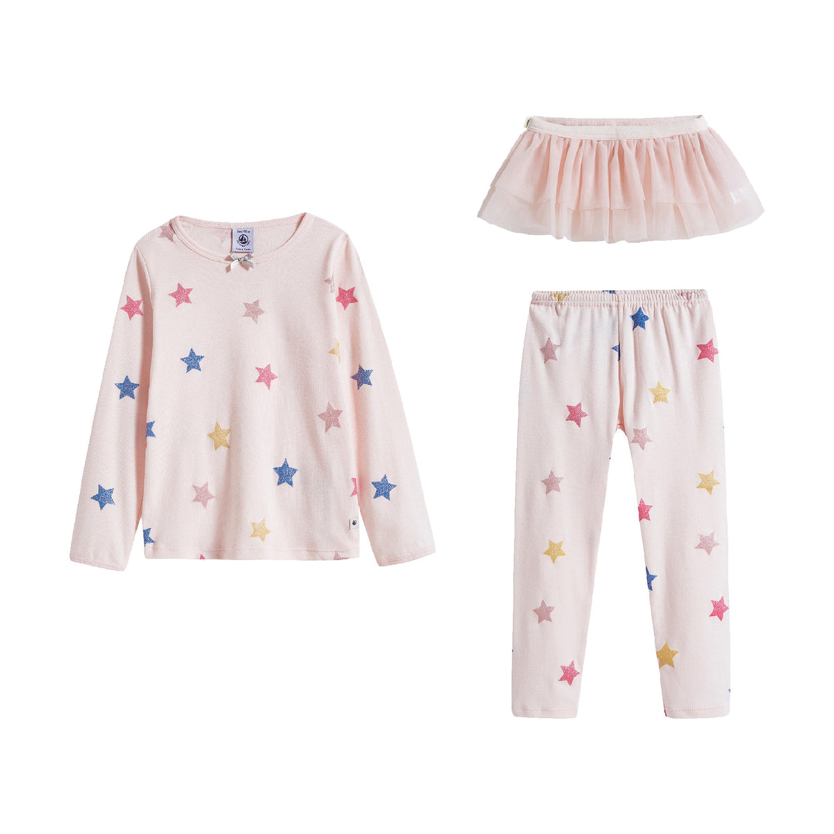 Girls Pink Stars Nightwear Set