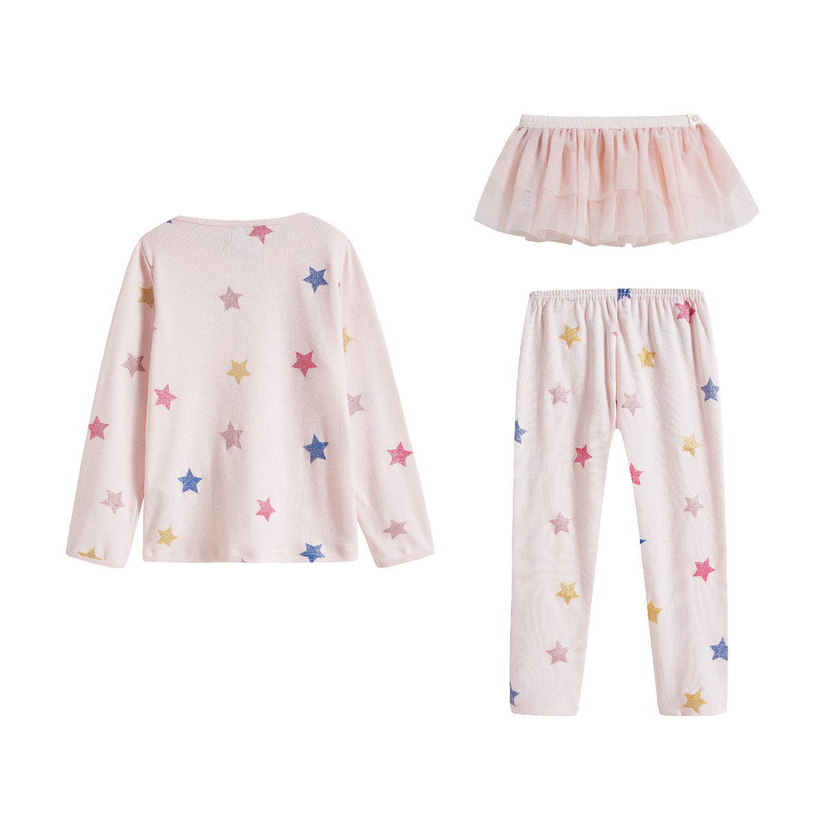 Girls Pink Stars Nightwear Set