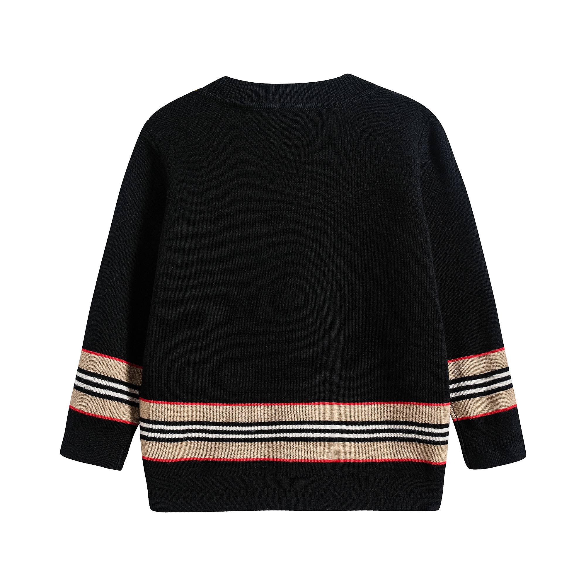 Baby Boys Black Stripe Jumper