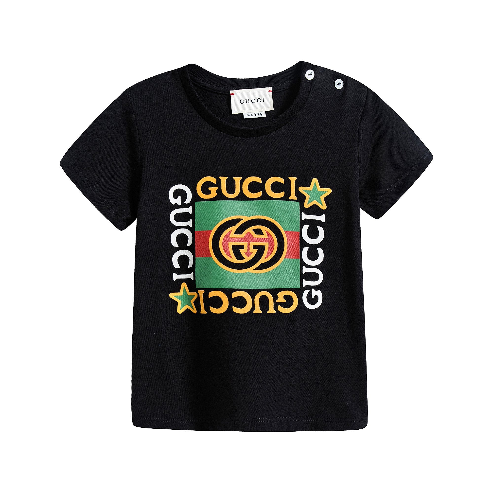 Baby Boys & Girls Black GG T-Shirt