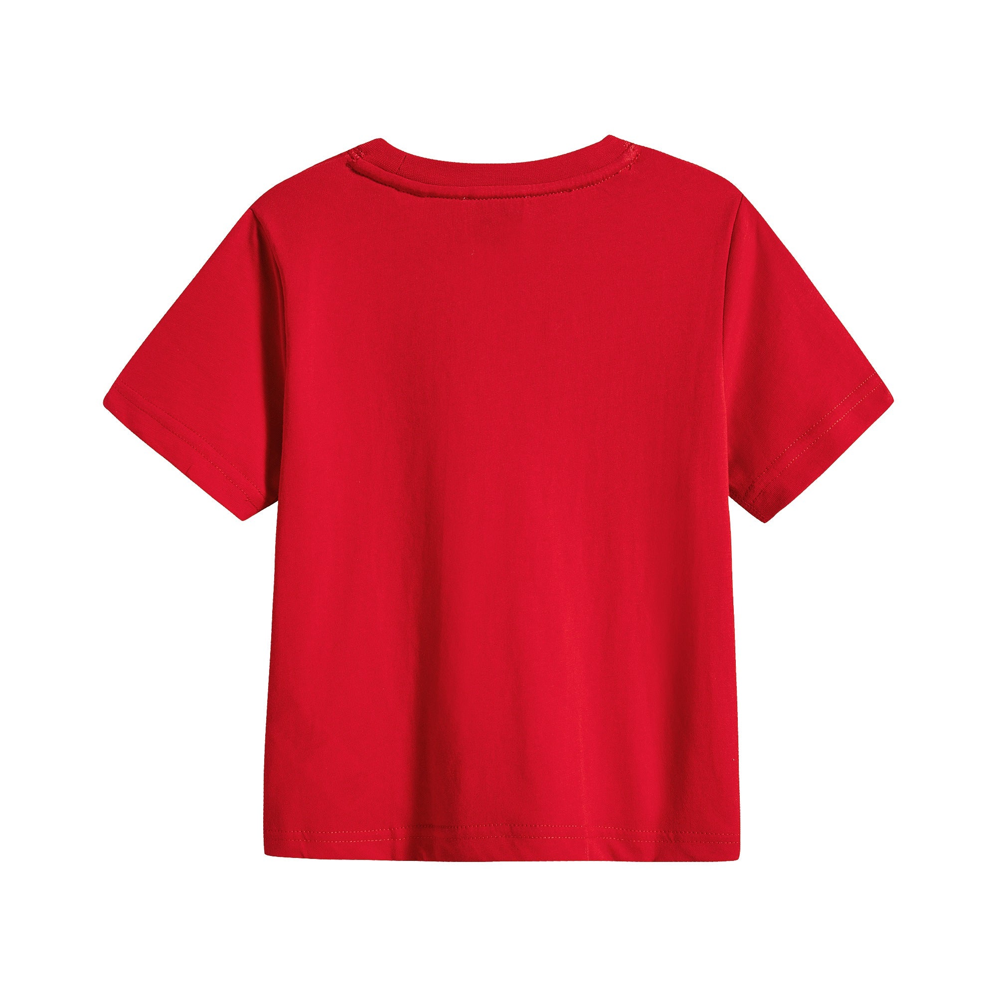 Boys & Girls Bright Red Cotton T-Shirt