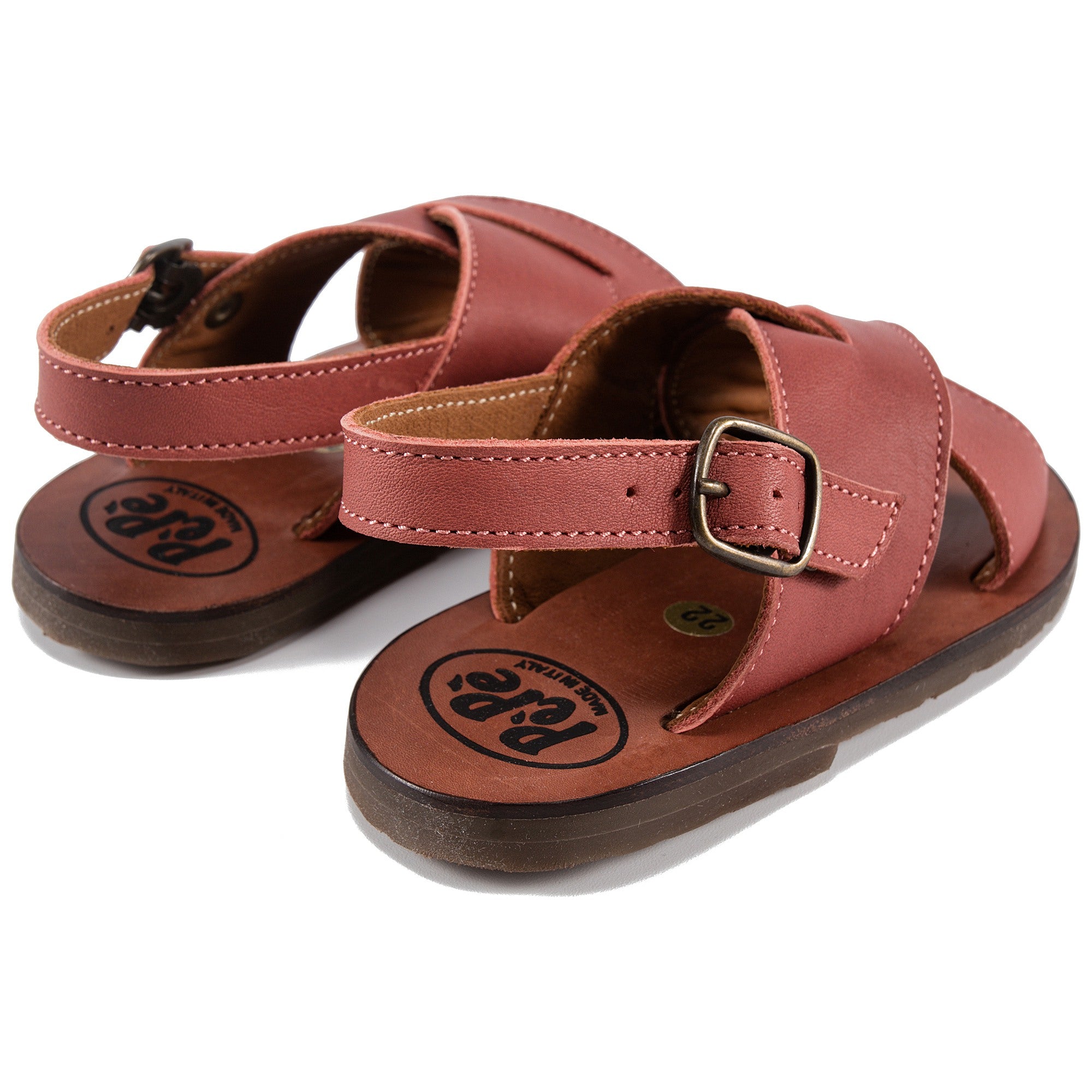 Baby Boys & Girls Red Leather Sandals