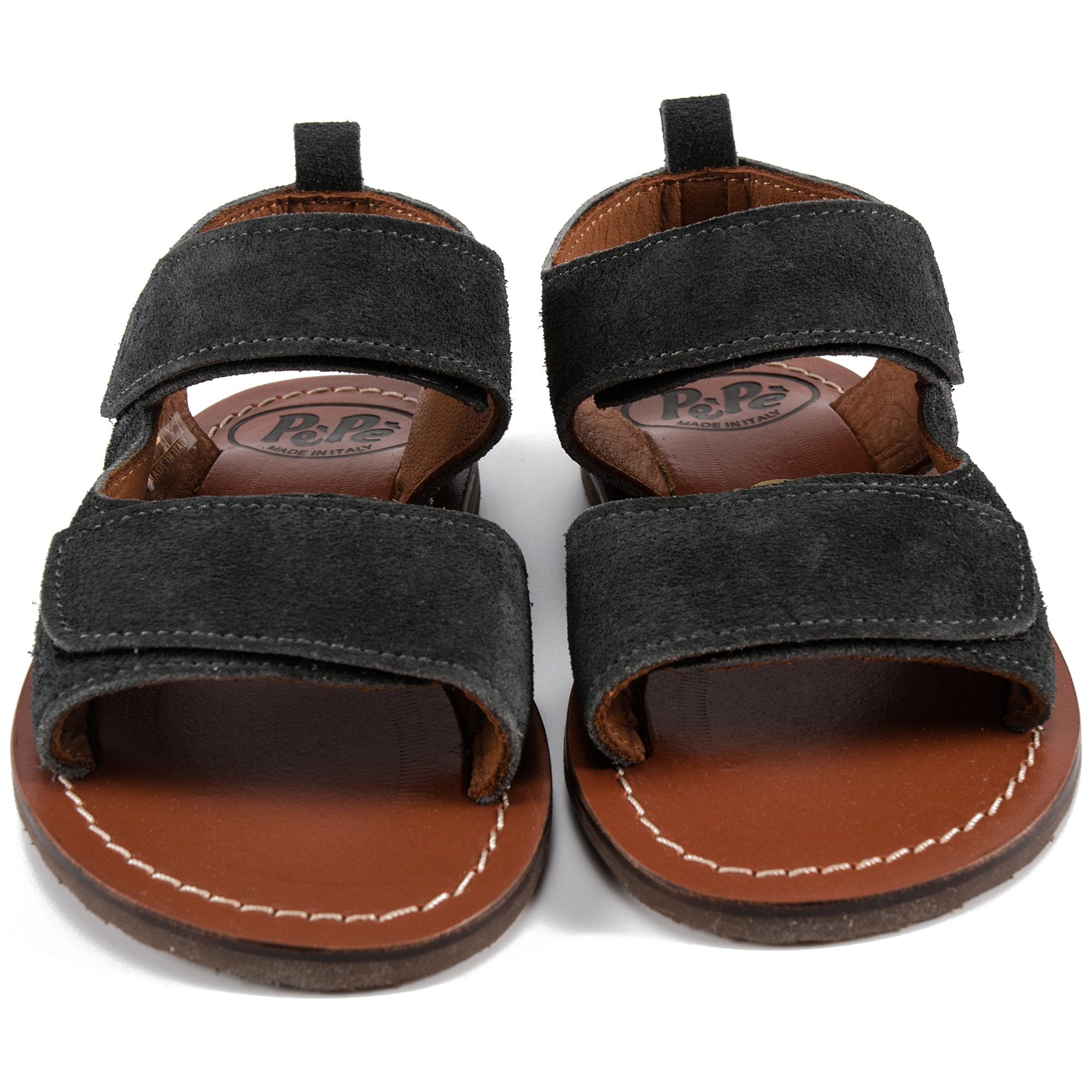Baby Boys & Girls Black Leather Sandals