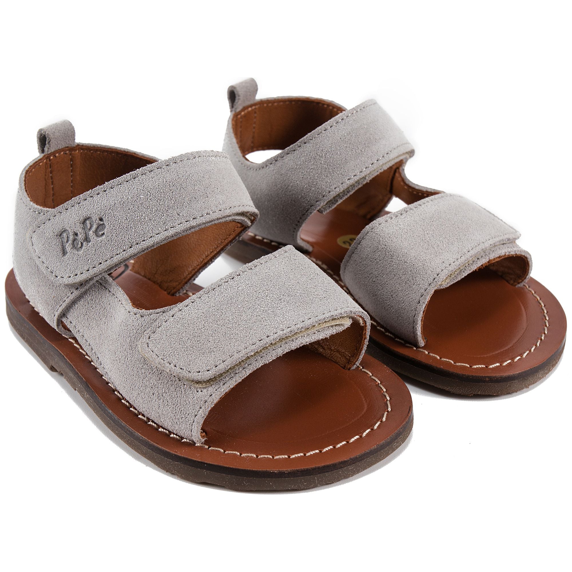 Boys & Girls Grey Leather Sandals