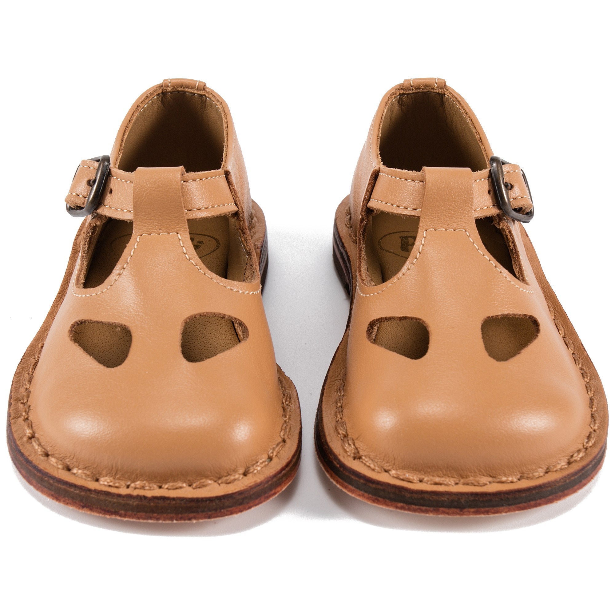 Baby Boys & Girls Beige Leather Shoes