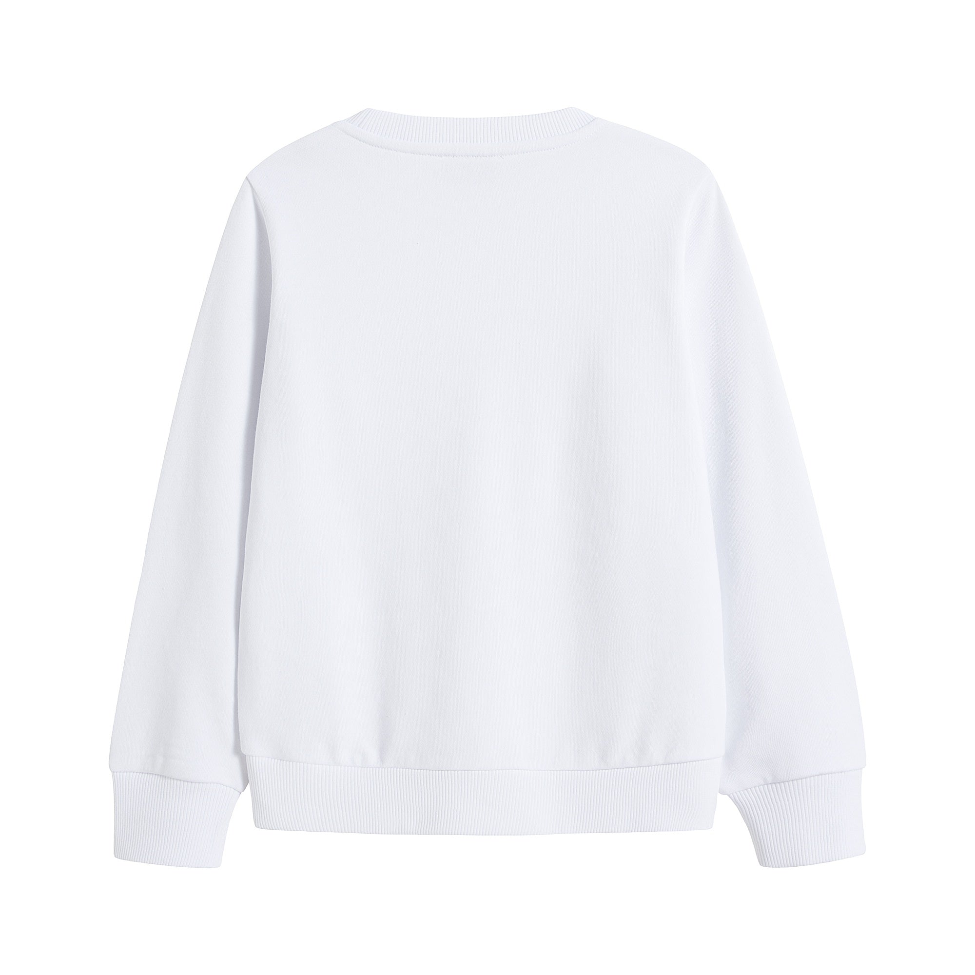 Boys White Cotton Sweatshirt