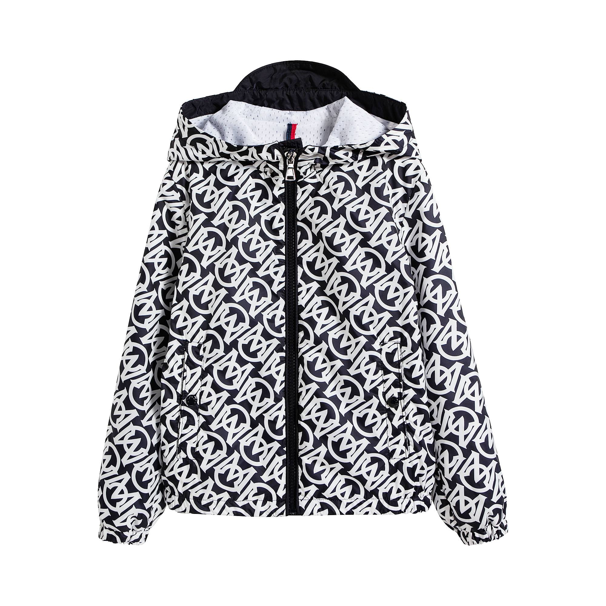 Boys Navy Logo Hooded Jacket