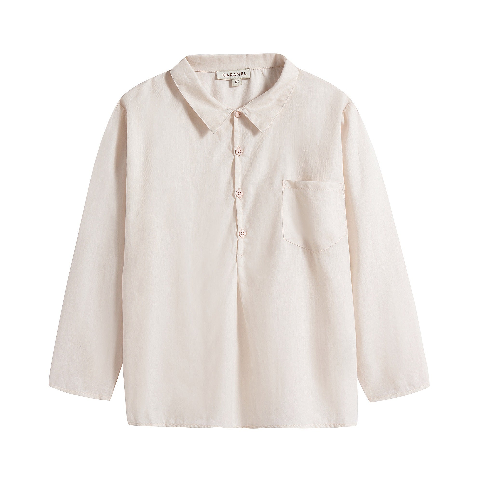 Boys & Girls White Cotton Shirt