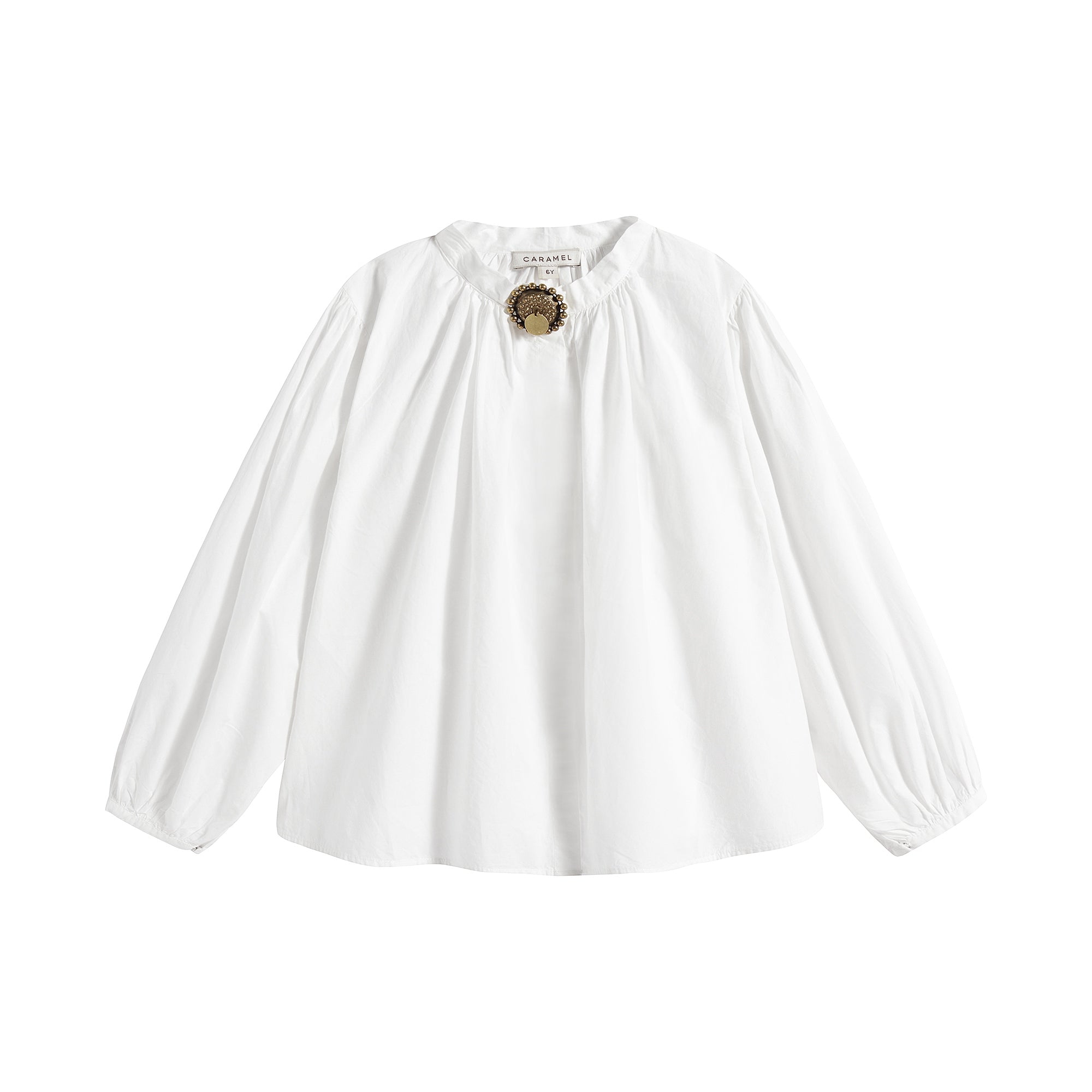 Girls White Cotton Shirt