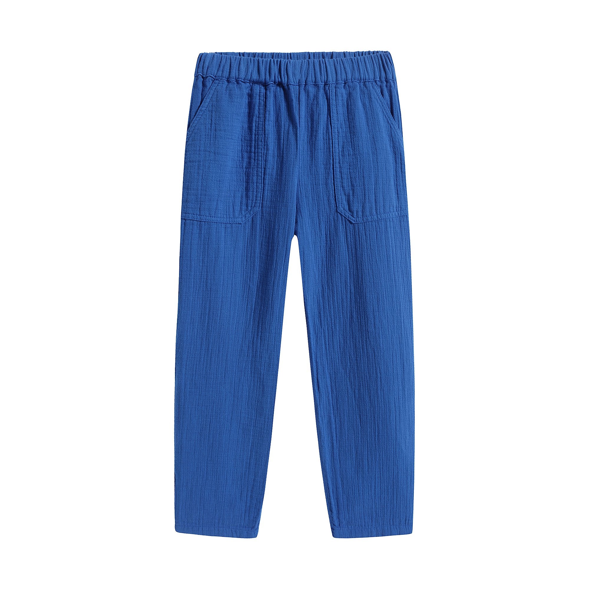 Boys Blue Cotton Trousers