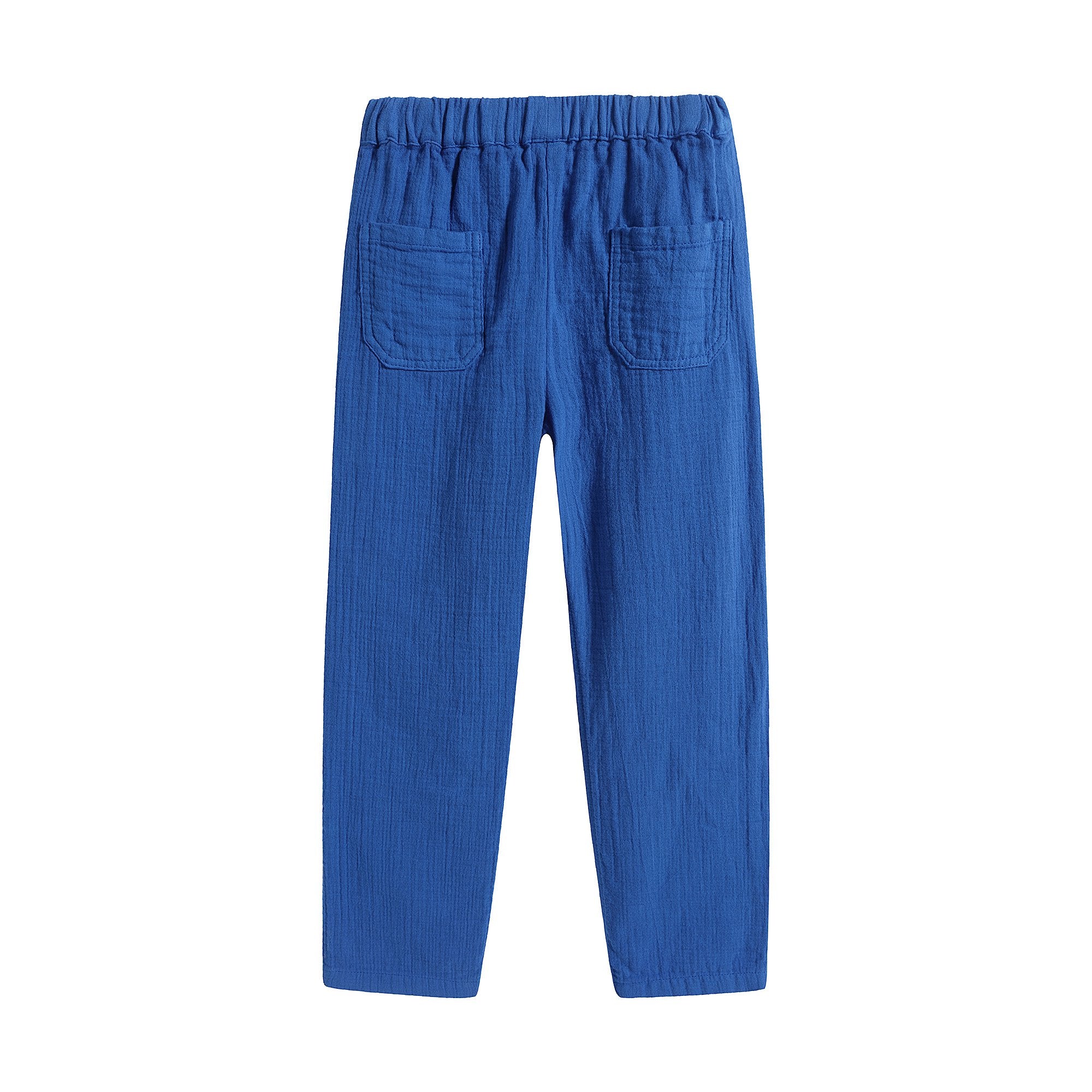 Boys Blue Cotton Trousers