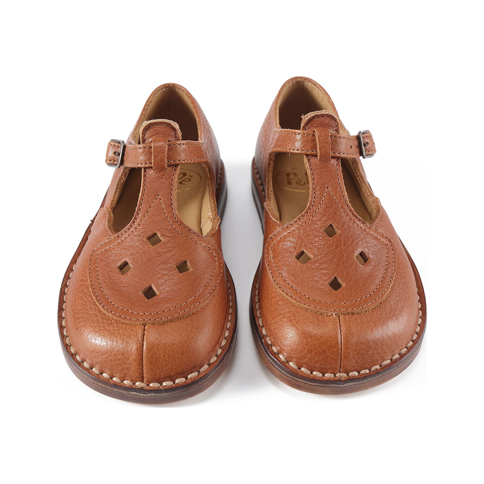 Baby Boys & Girls Brown Leather Shoes