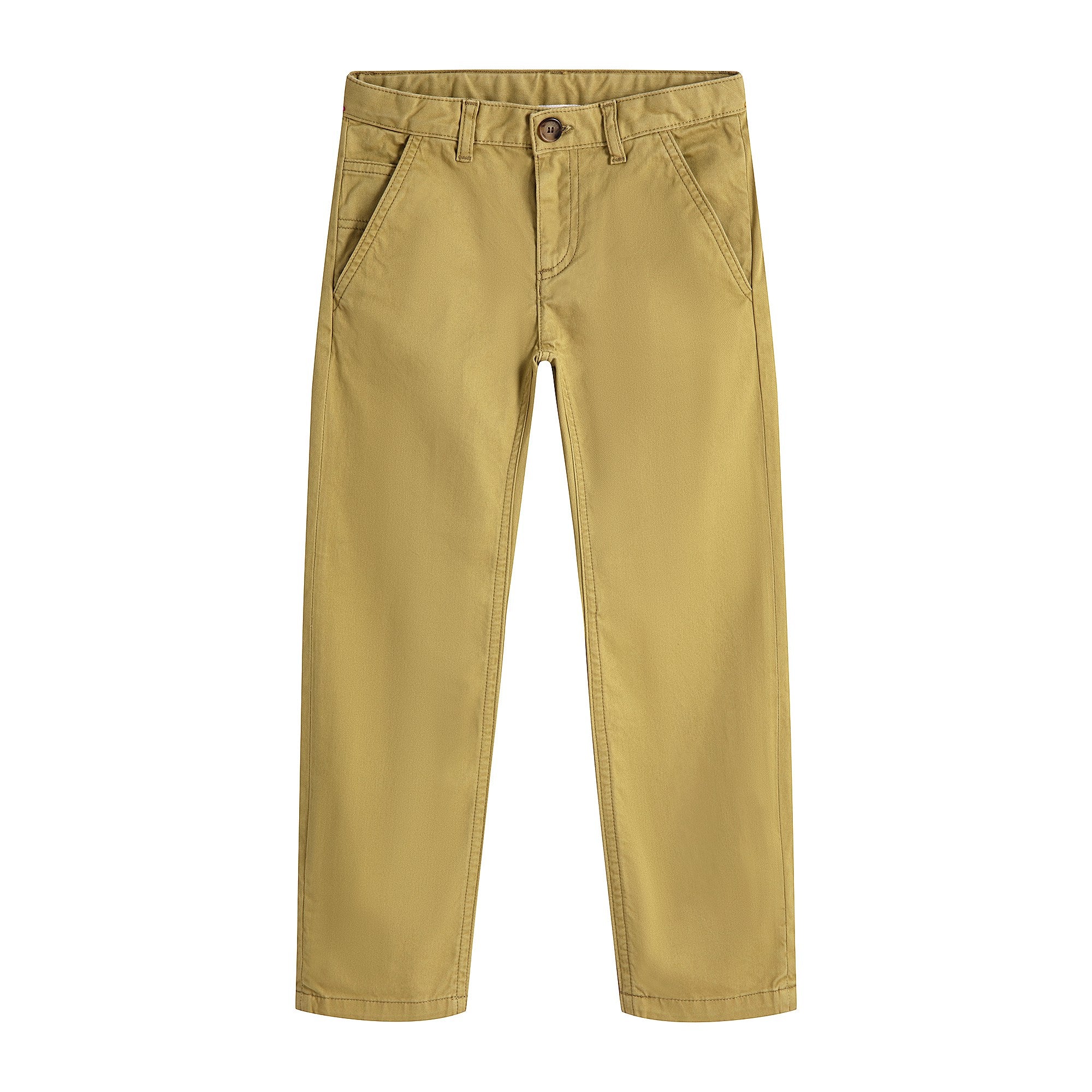 Boys Yellow Cotton Trousers