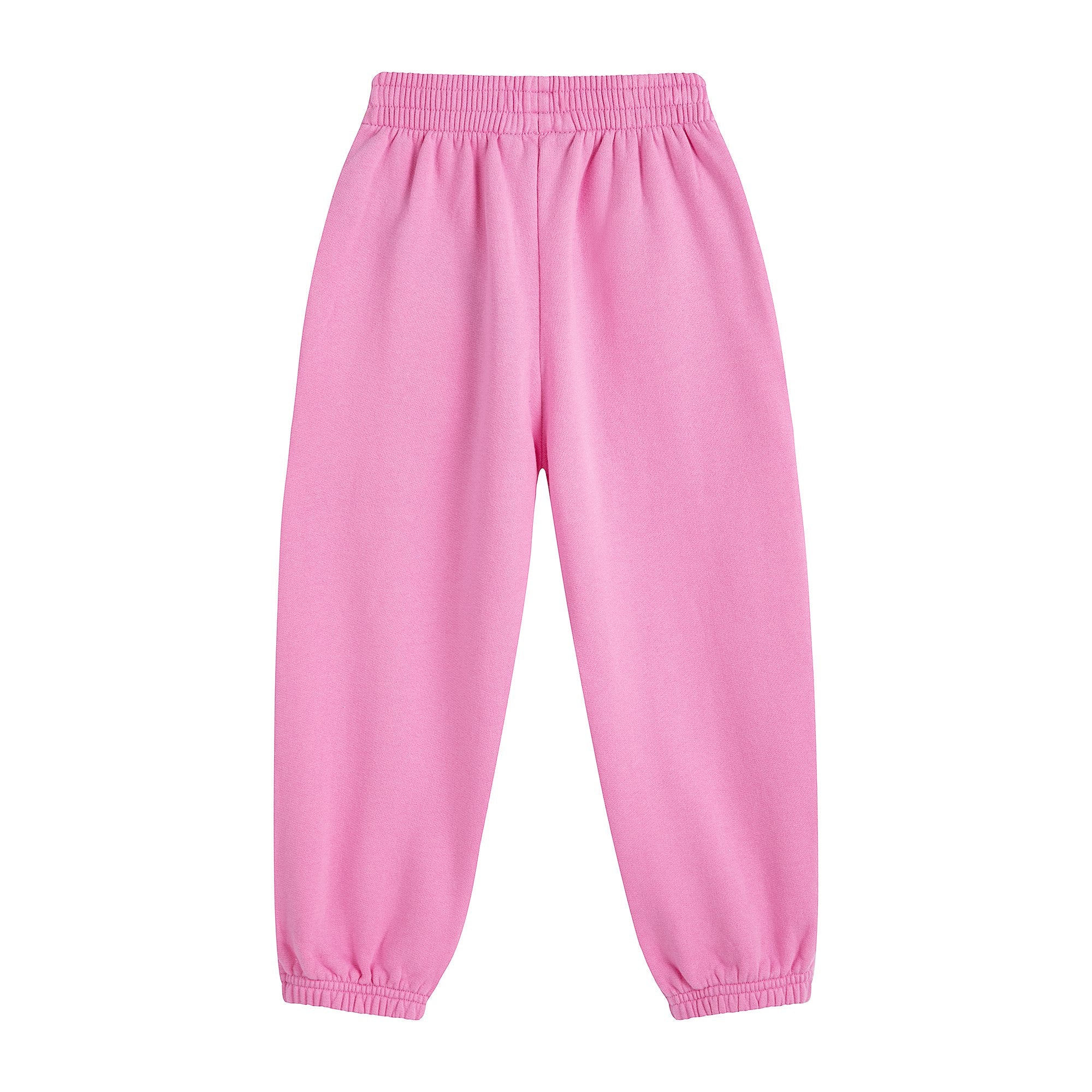 Boys & Girls Pink Logo Cotton Trousers