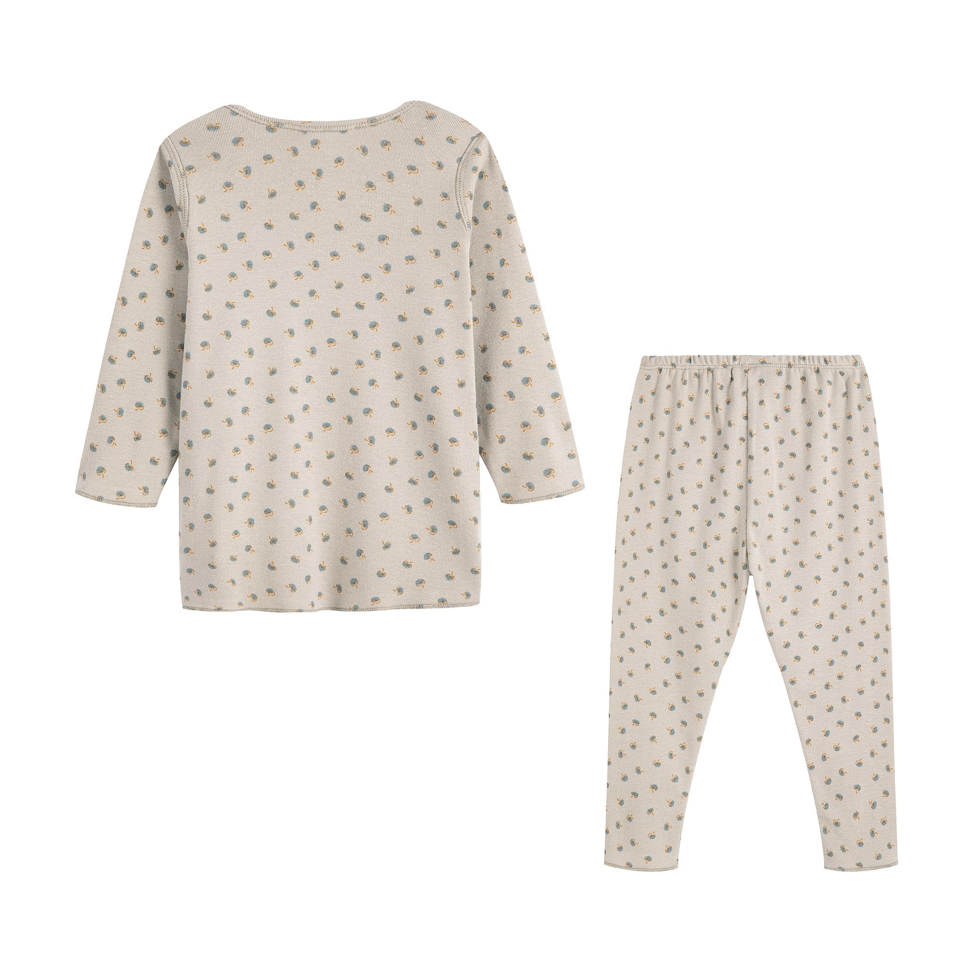 Baby Boys & Girls Taupe Printed Cotton Set