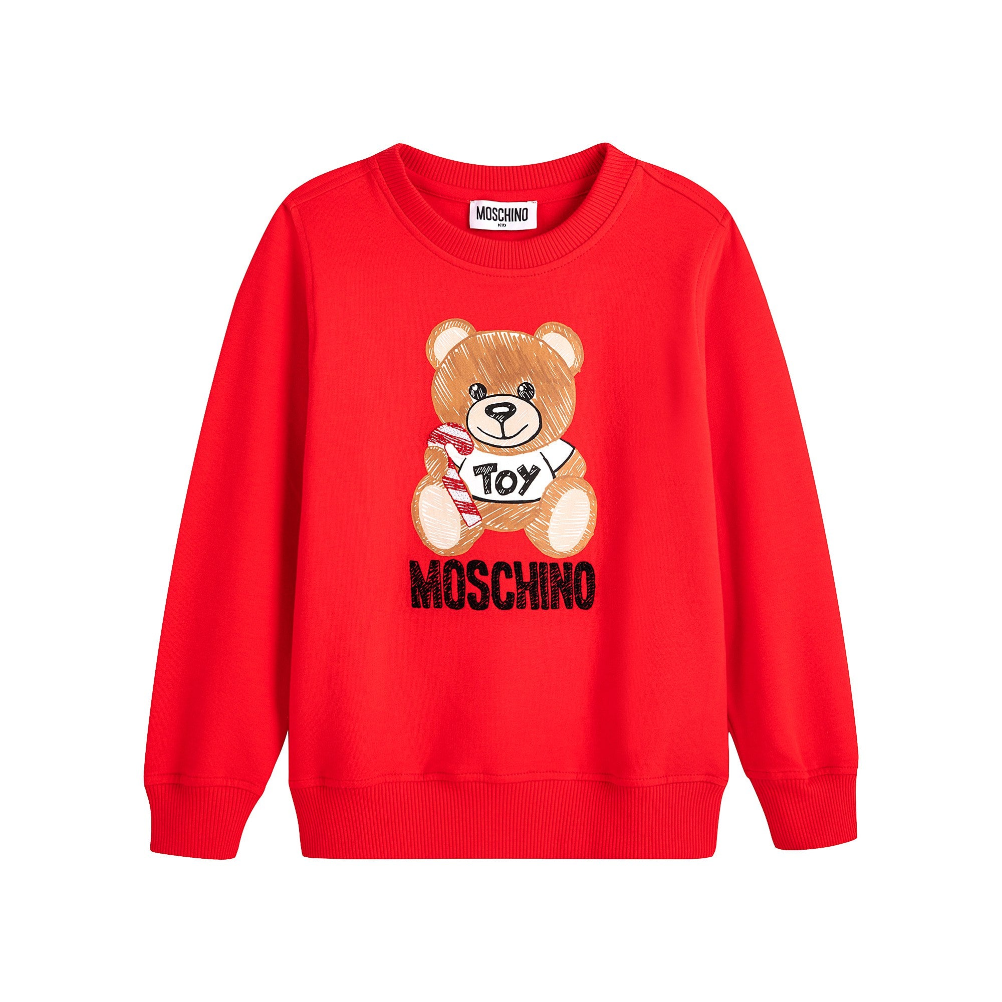 Boys & Girls Red Printed Cotton Sweatshirt