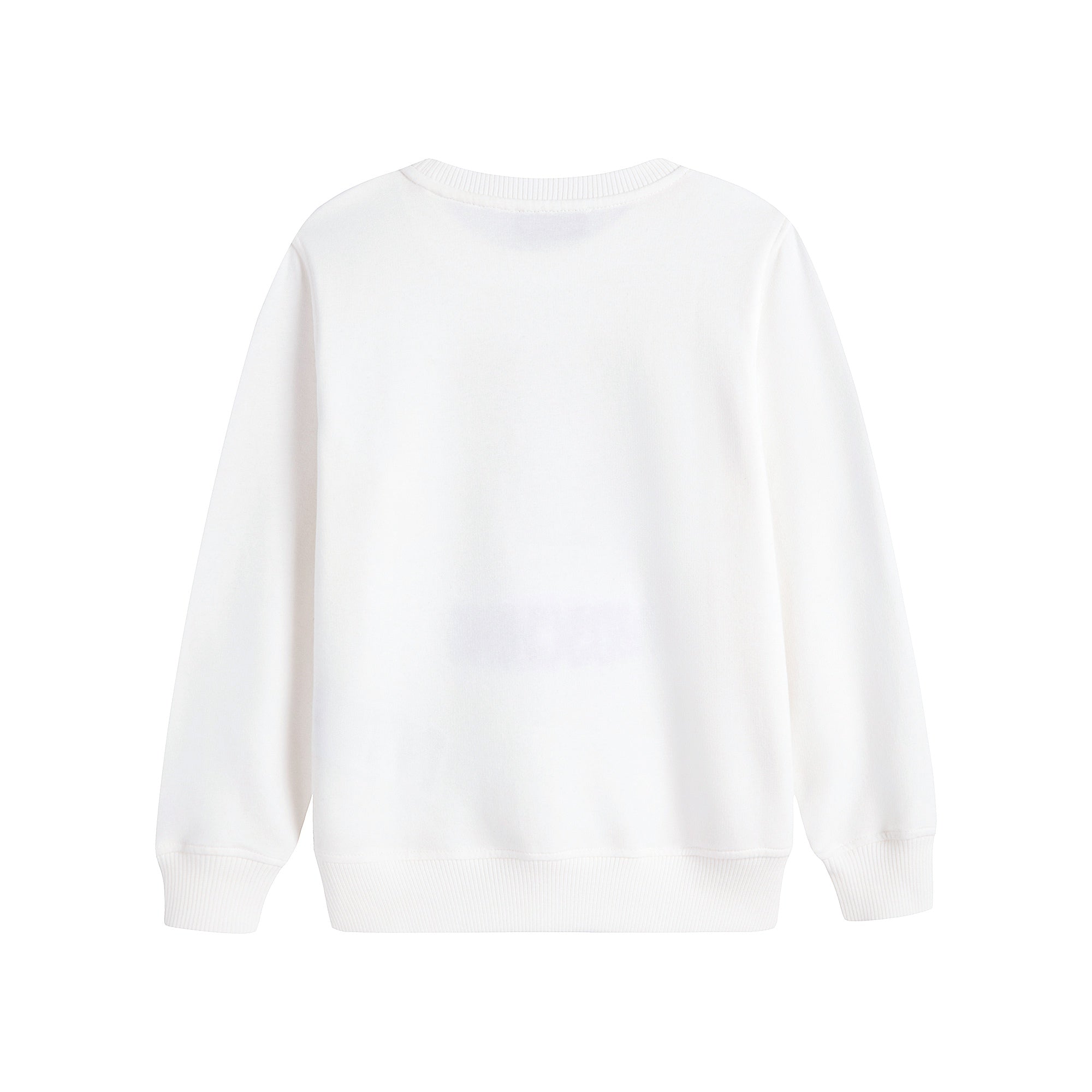 Boys & Girls White Printed Cotton Sweatshirt