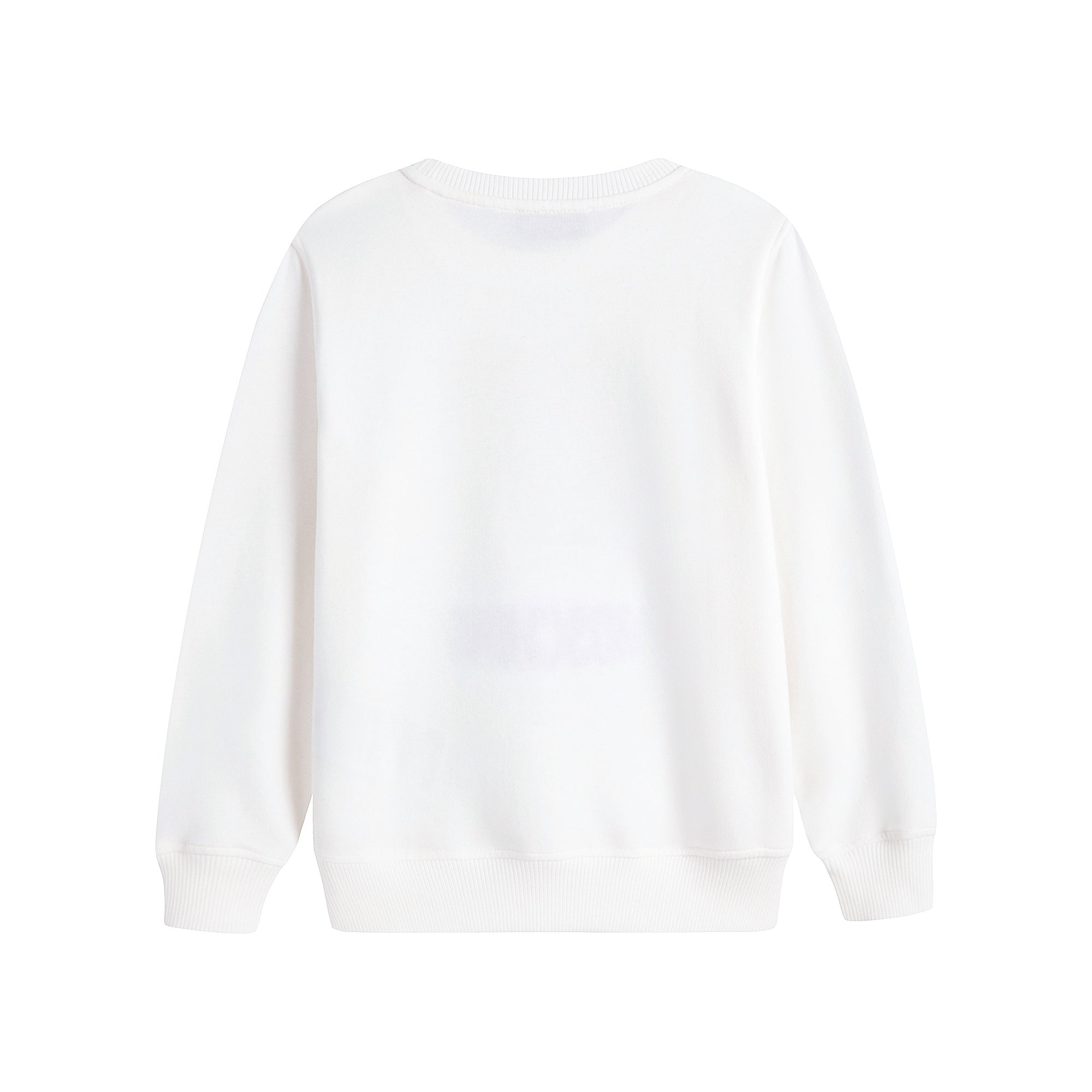 Boys & Girls White Printed Cotton Sweatshirt