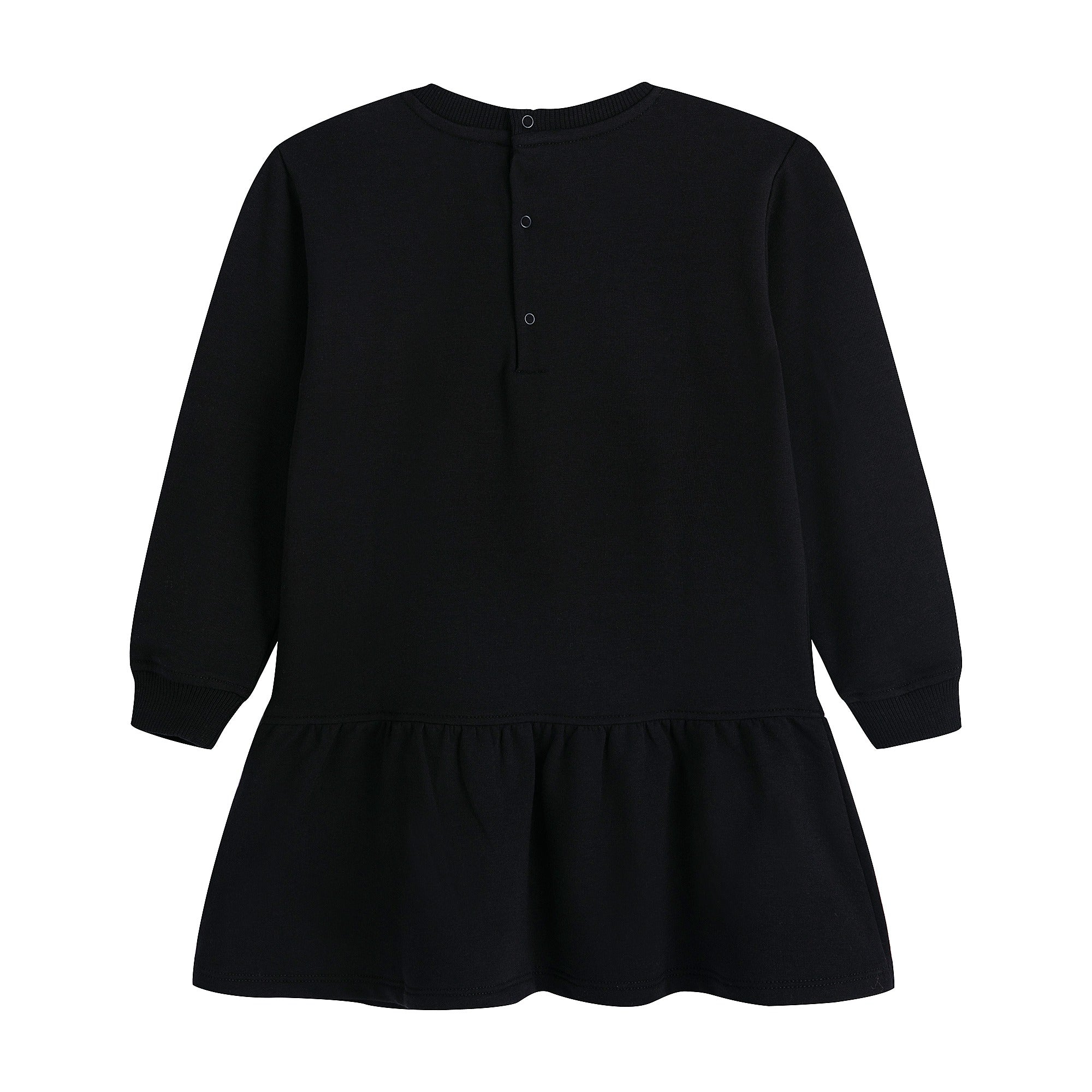 Baby Girls Black Printed Dress