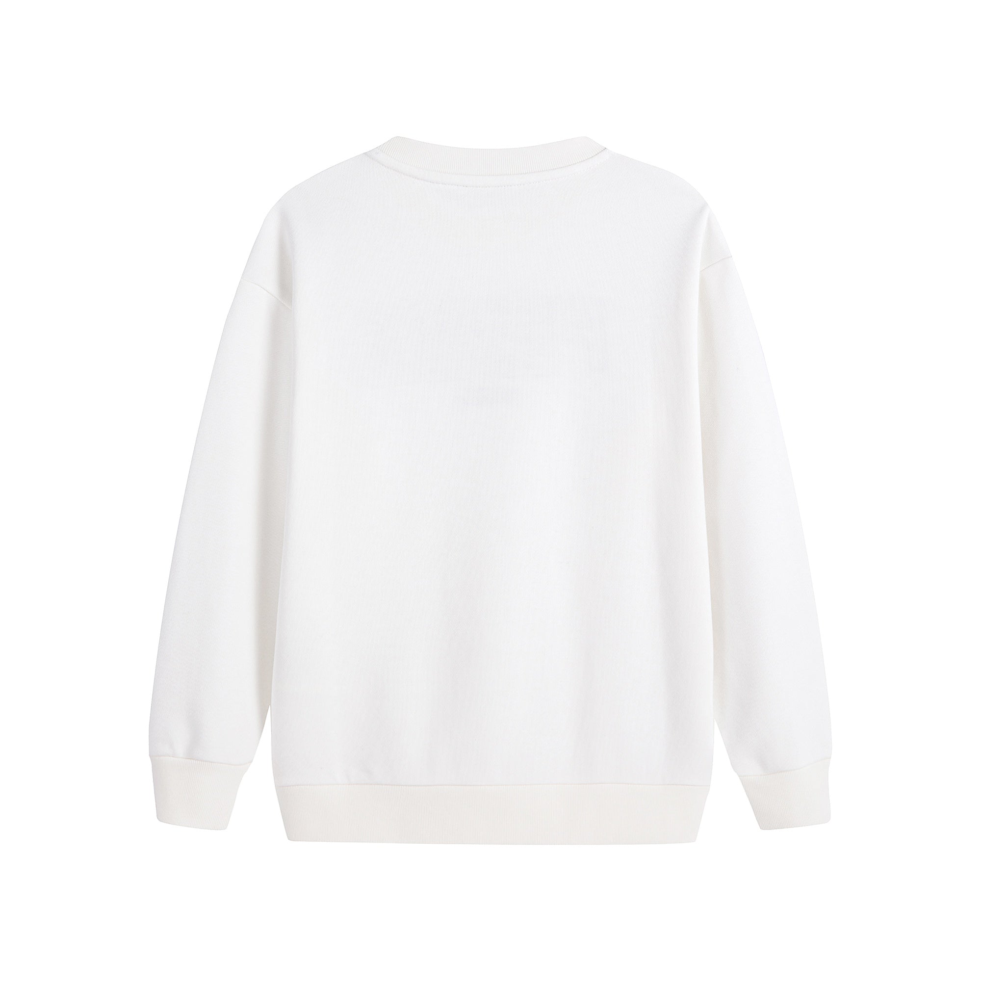 Boys & Girls White Logo Cotton Sweatshirt