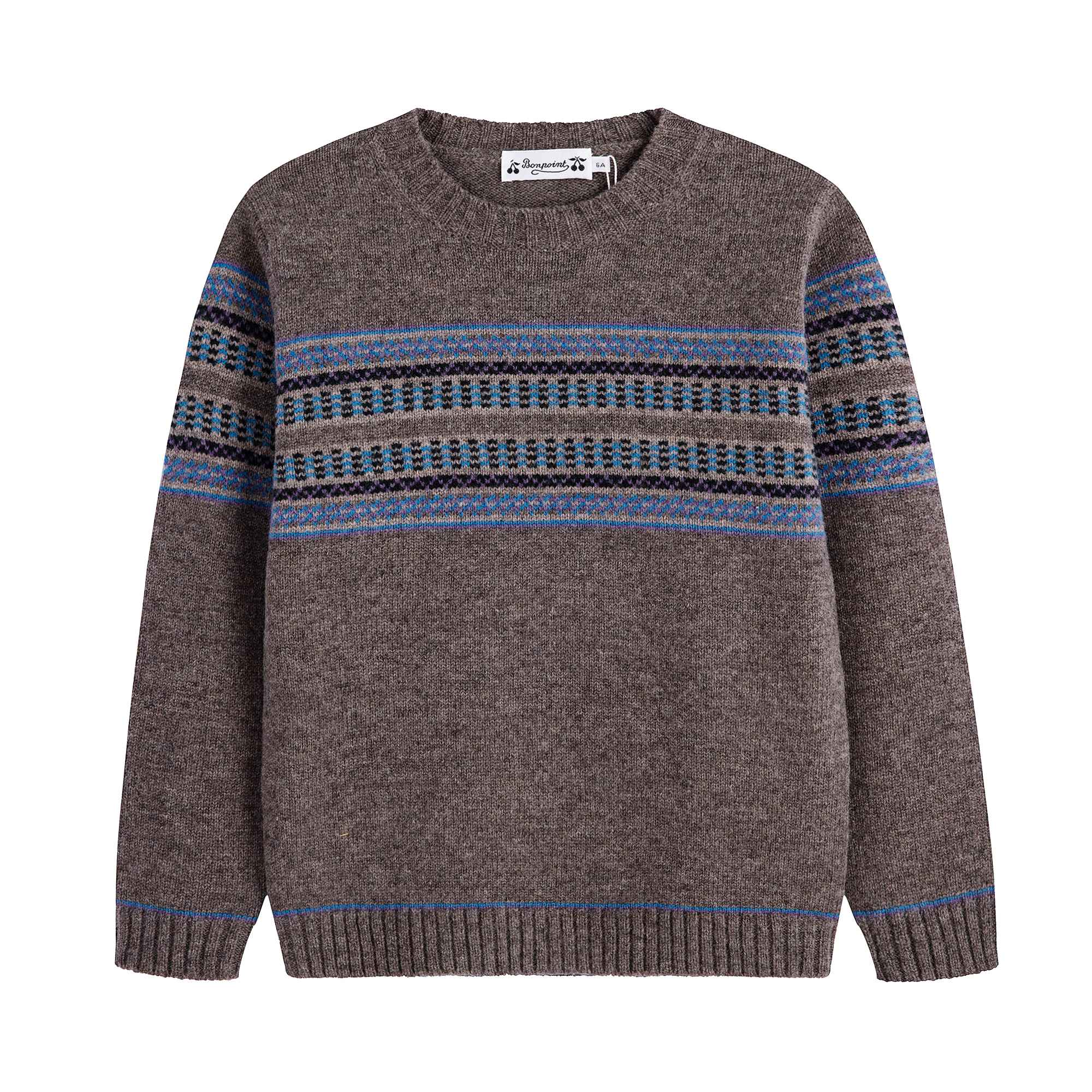 Boys Brown Wool Sweater