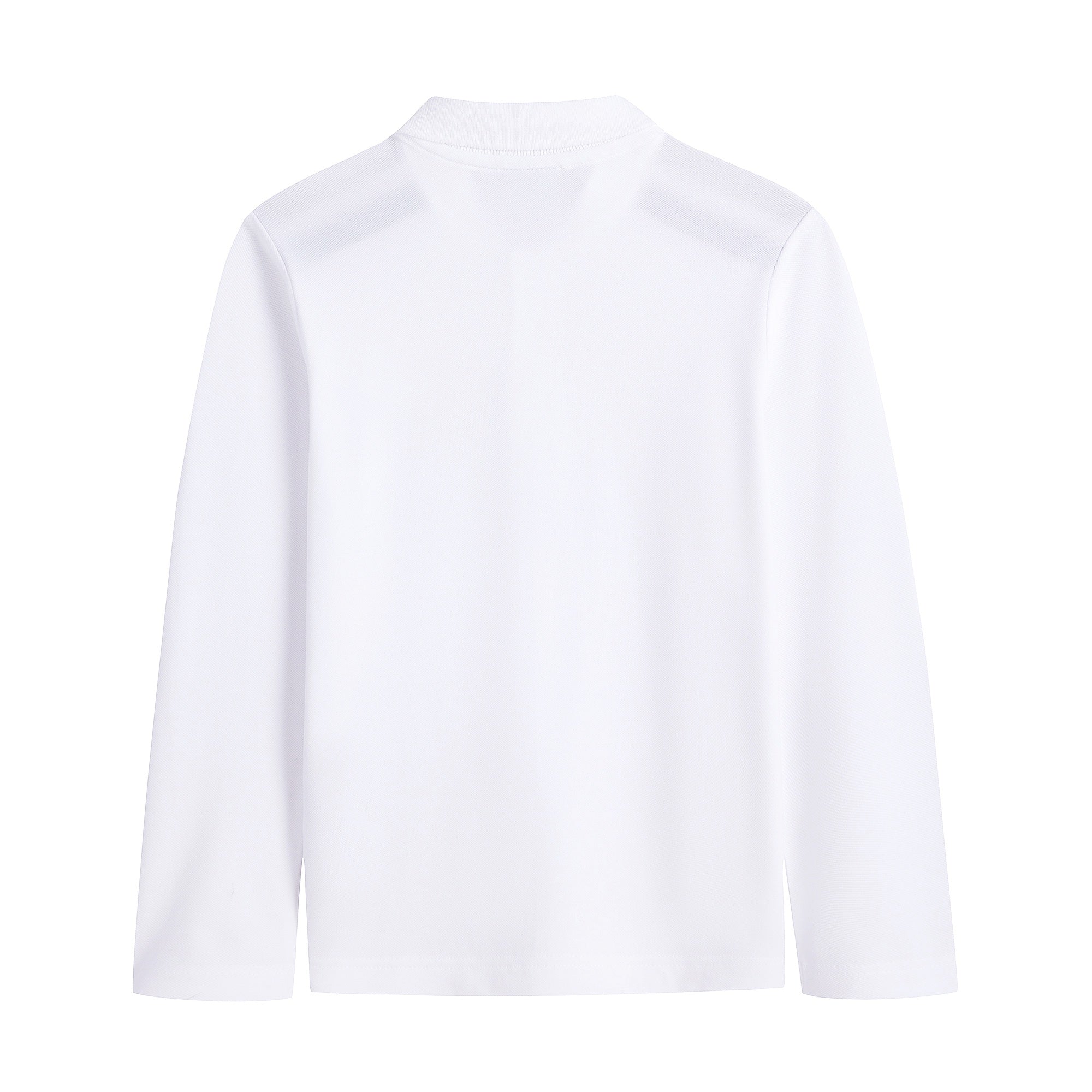 Boys White Cotton Polo Shirt