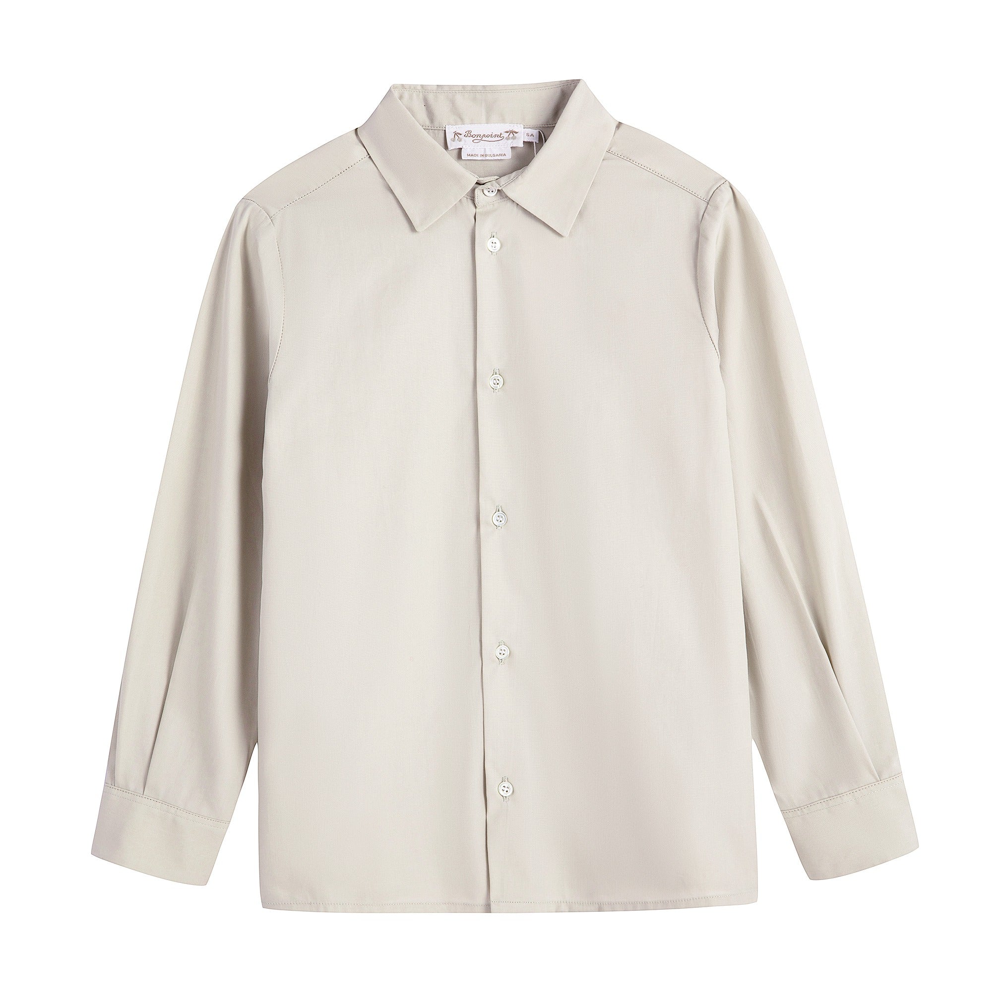 Boys Beige Cotton Shirt