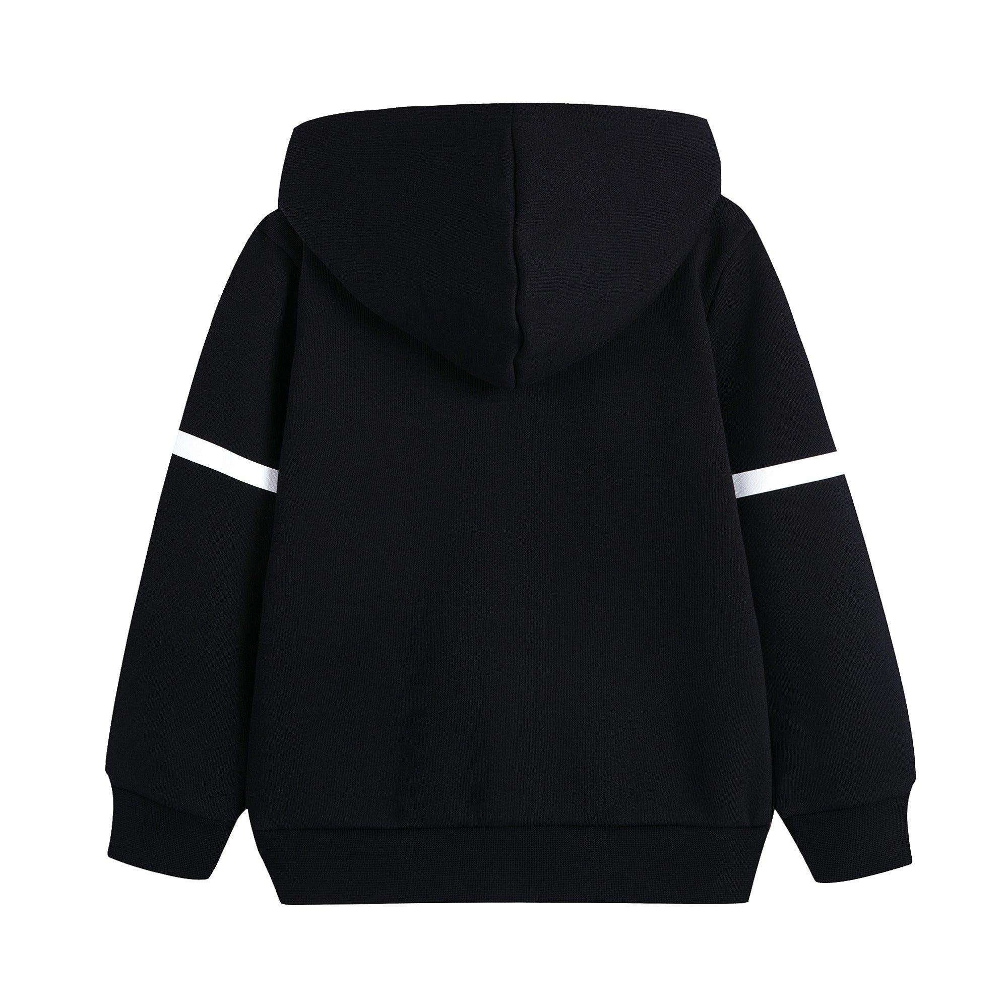 Boys Black Logo Zip-Up Top