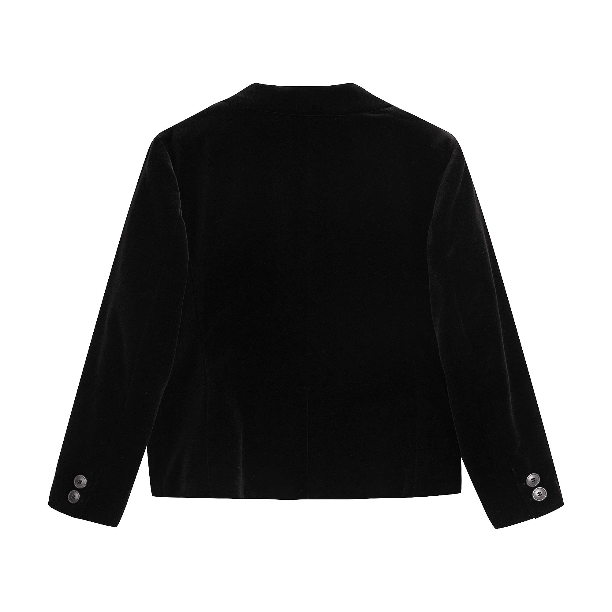 Boys Black Velvet Suit Coat
