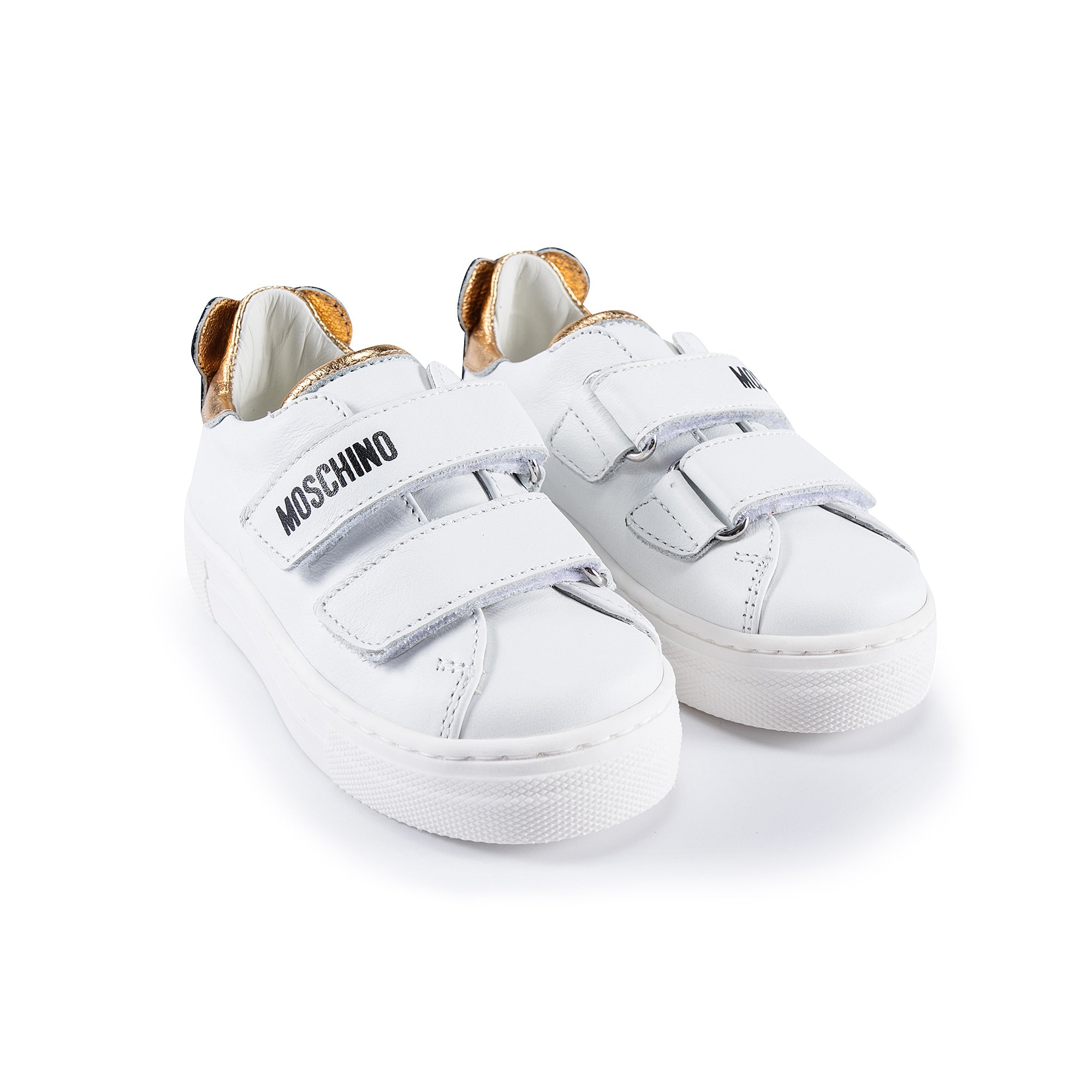 Boys & Girls Gold Patch Teddy Sneakers
