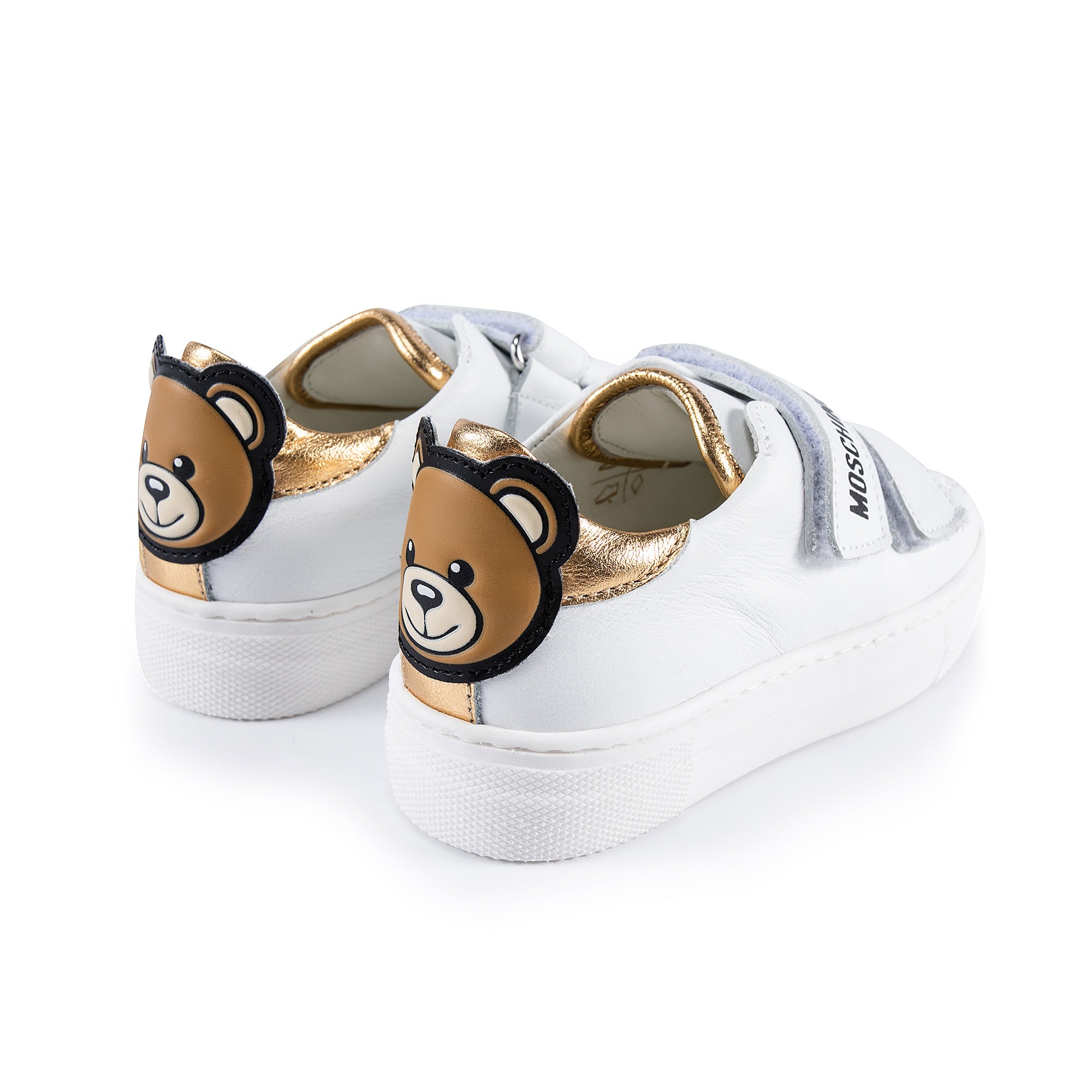 Boys & Girls Gold Patch Teddy Sneakers
