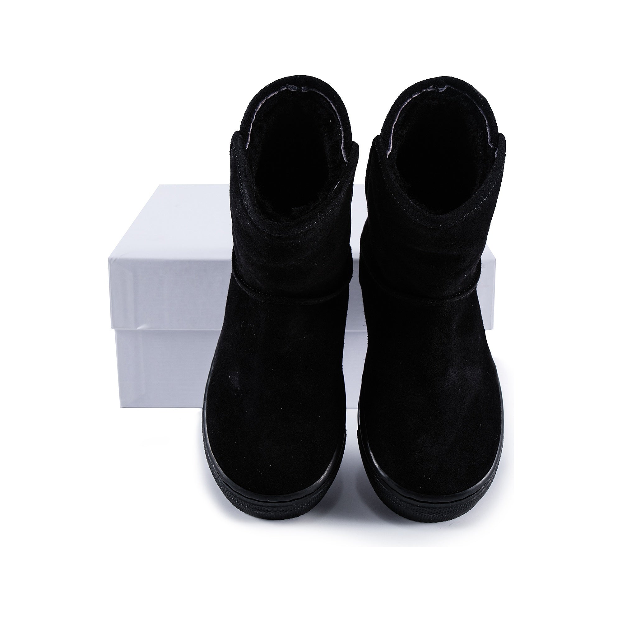 Girls Black Logo Ankle Boots