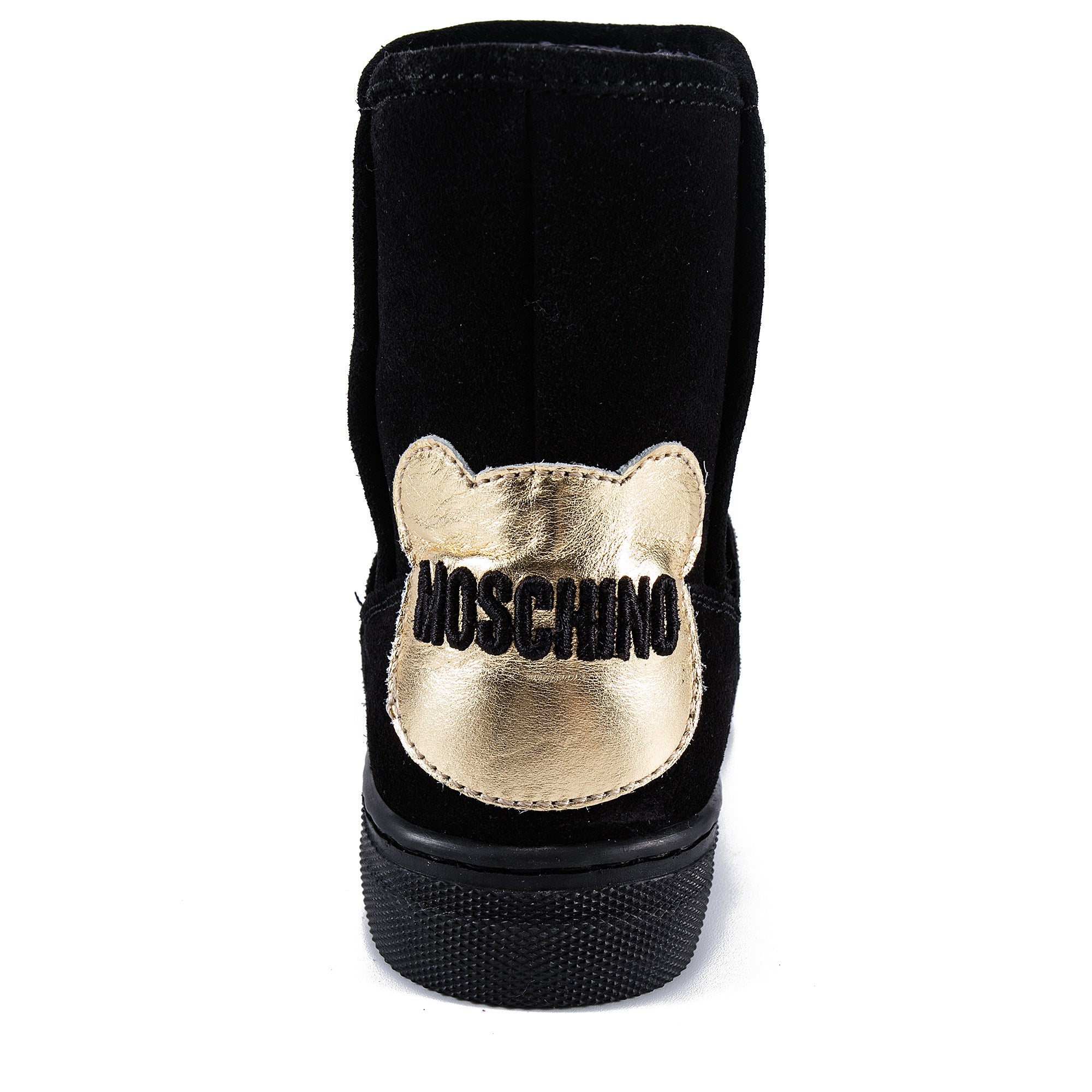 Girls Black Logo Ankle Boots