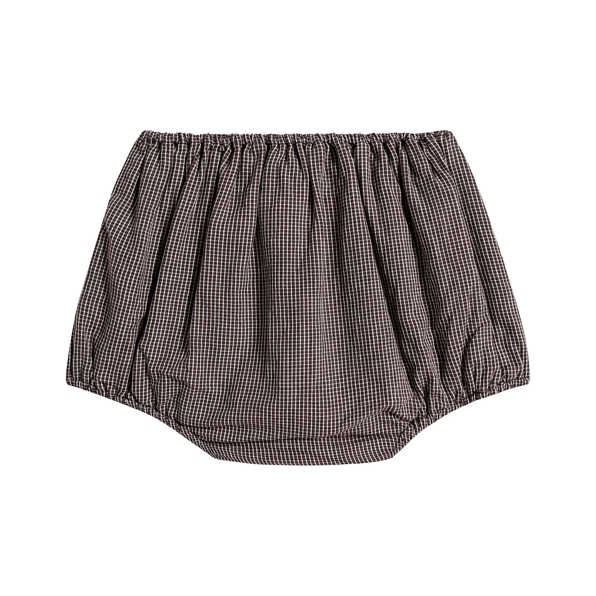 Baby Boys & Girls Brown Microcheck Cotton Shorts