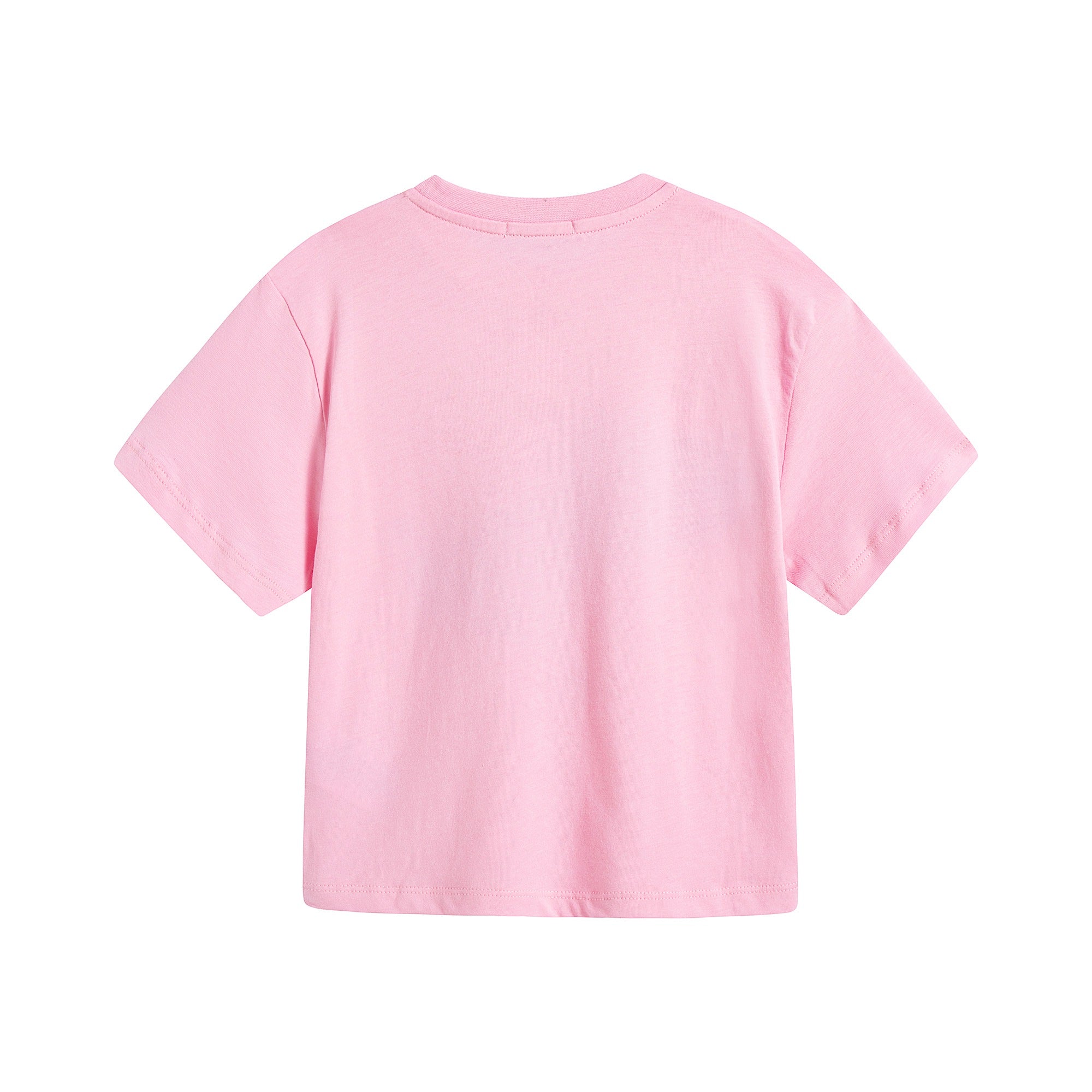 Girls Pink Logo Cotton T-Shirt