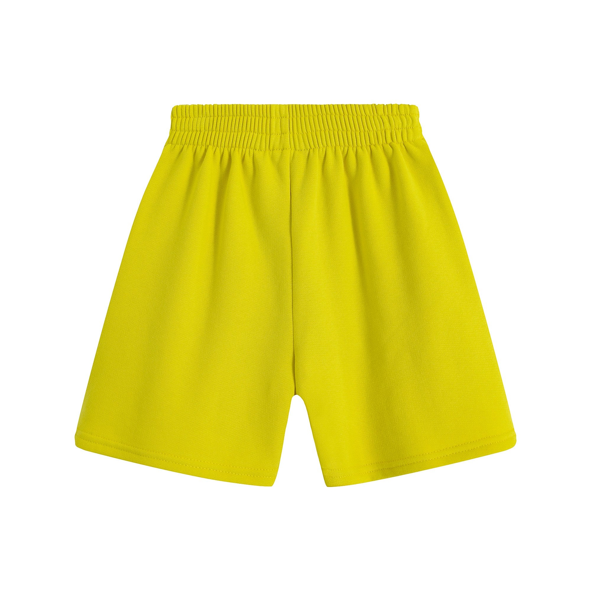 Girls Yellow Logo Cotton Shorts