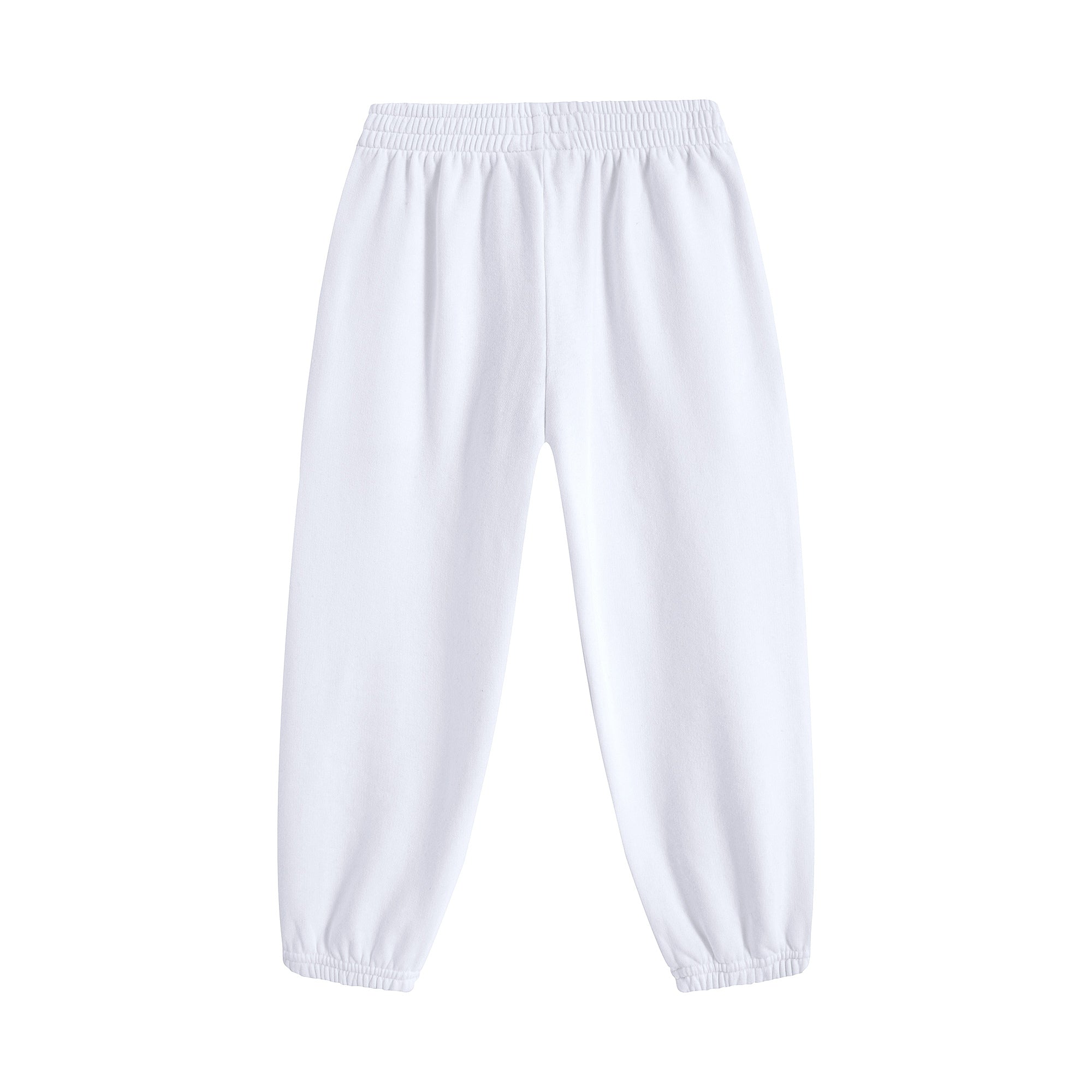 Boys & Girls White Logo Cotton Trousers