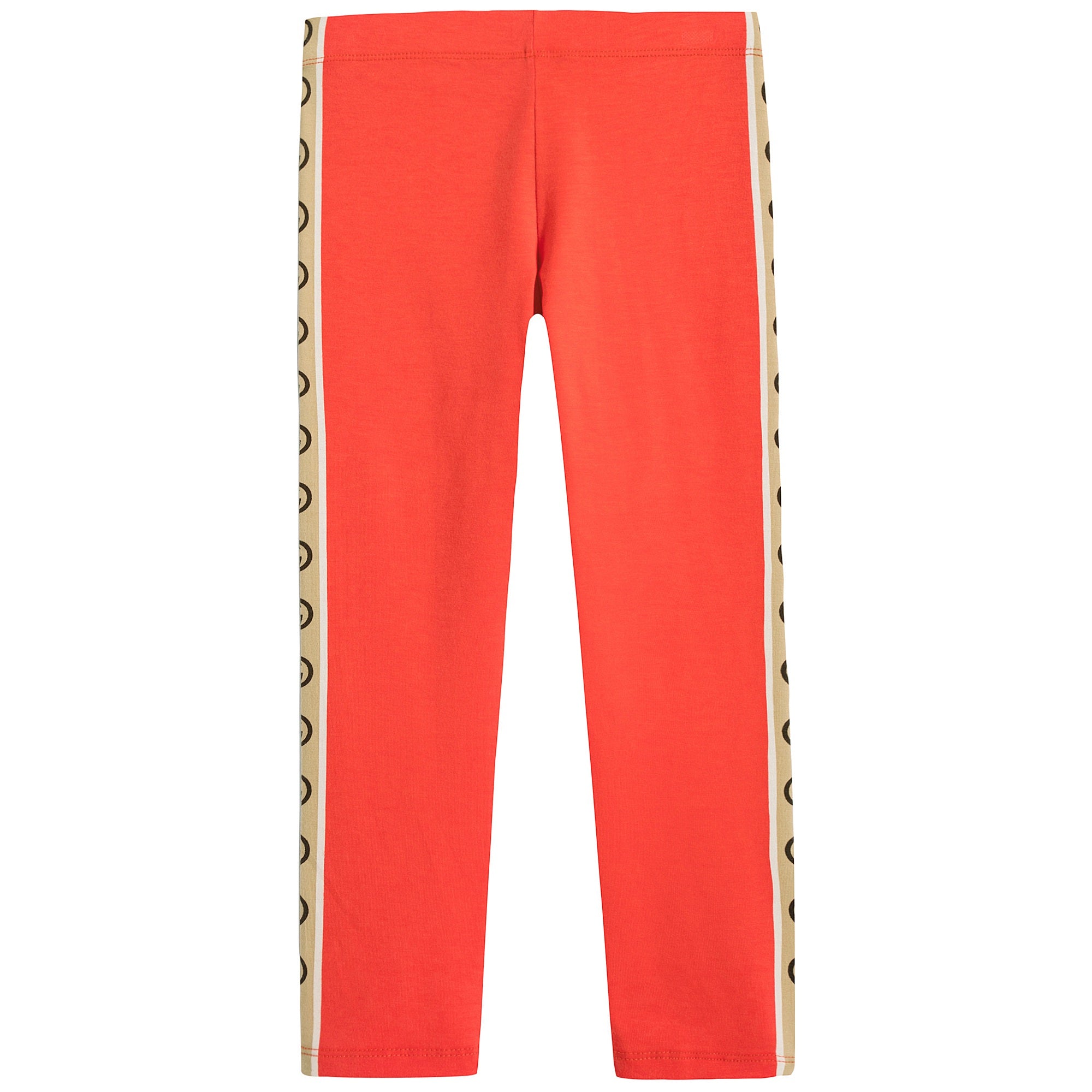 Girls Red GG Cotton Leggings