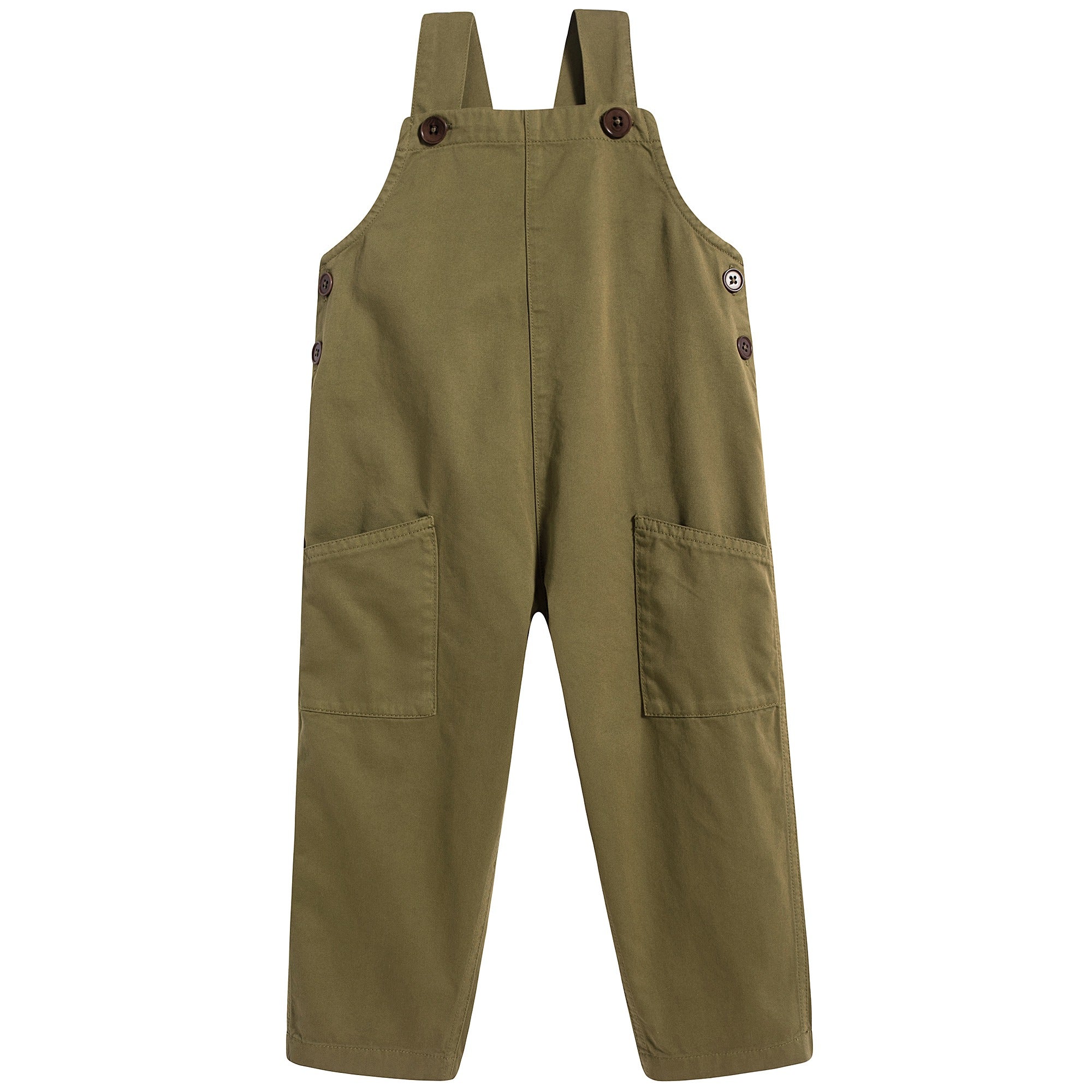 Baby Boys & Girls Green Cotton Trousers